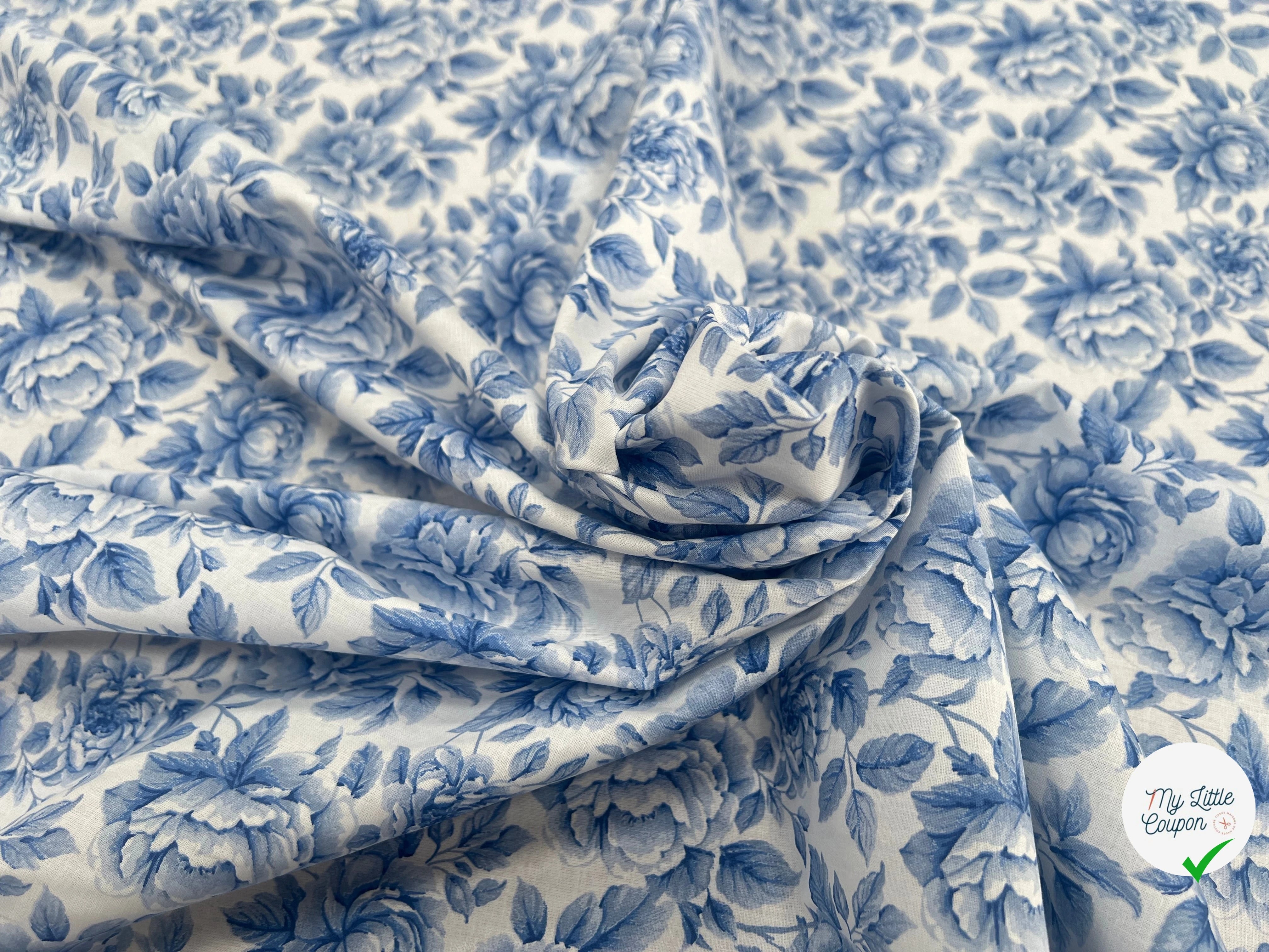 PERCALE DE COTON COBALT BLEU 150 CM - My Little Coupon