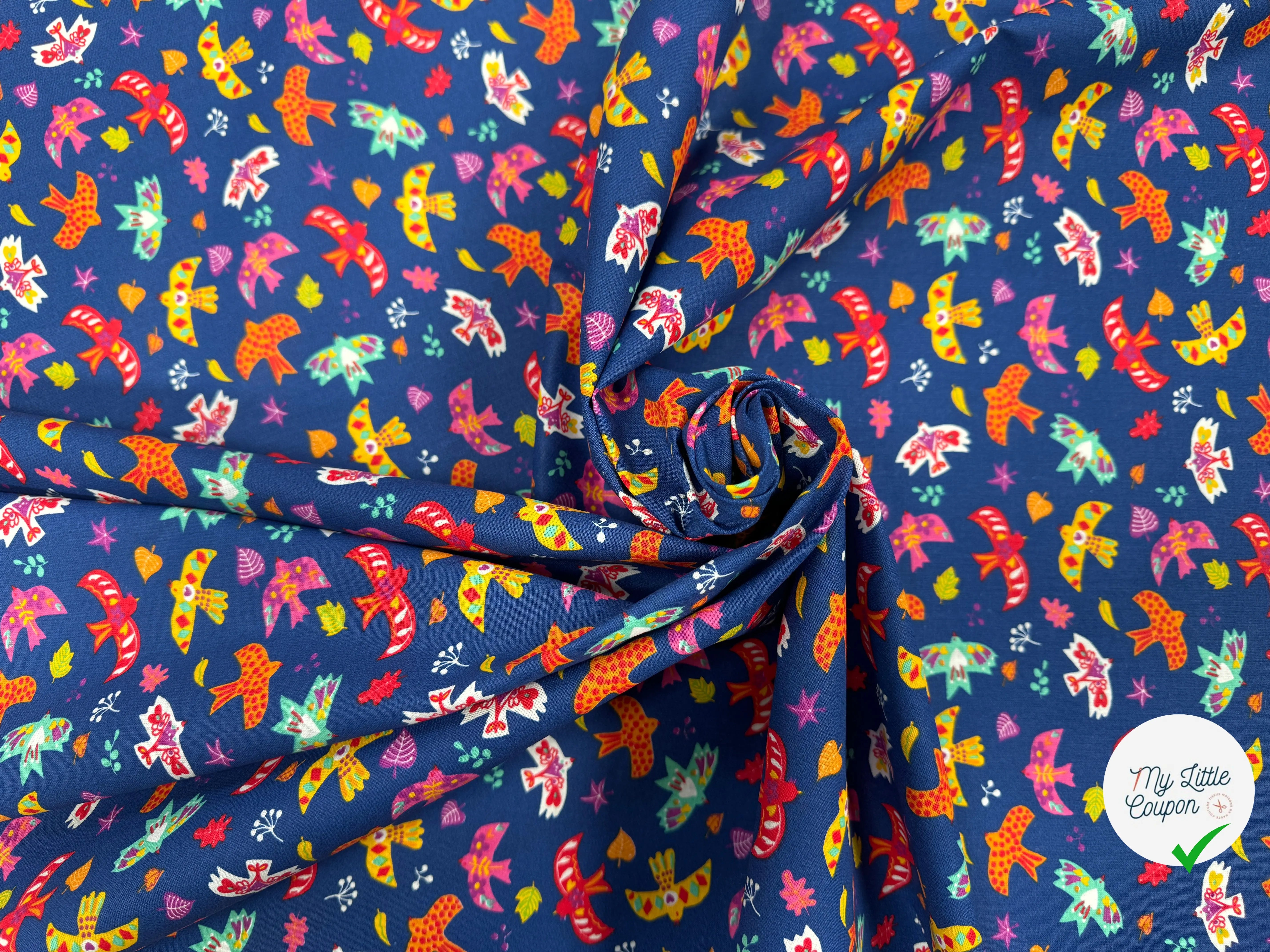 PERCALE DE COTON CUICUI MARINE - My Little Coupon