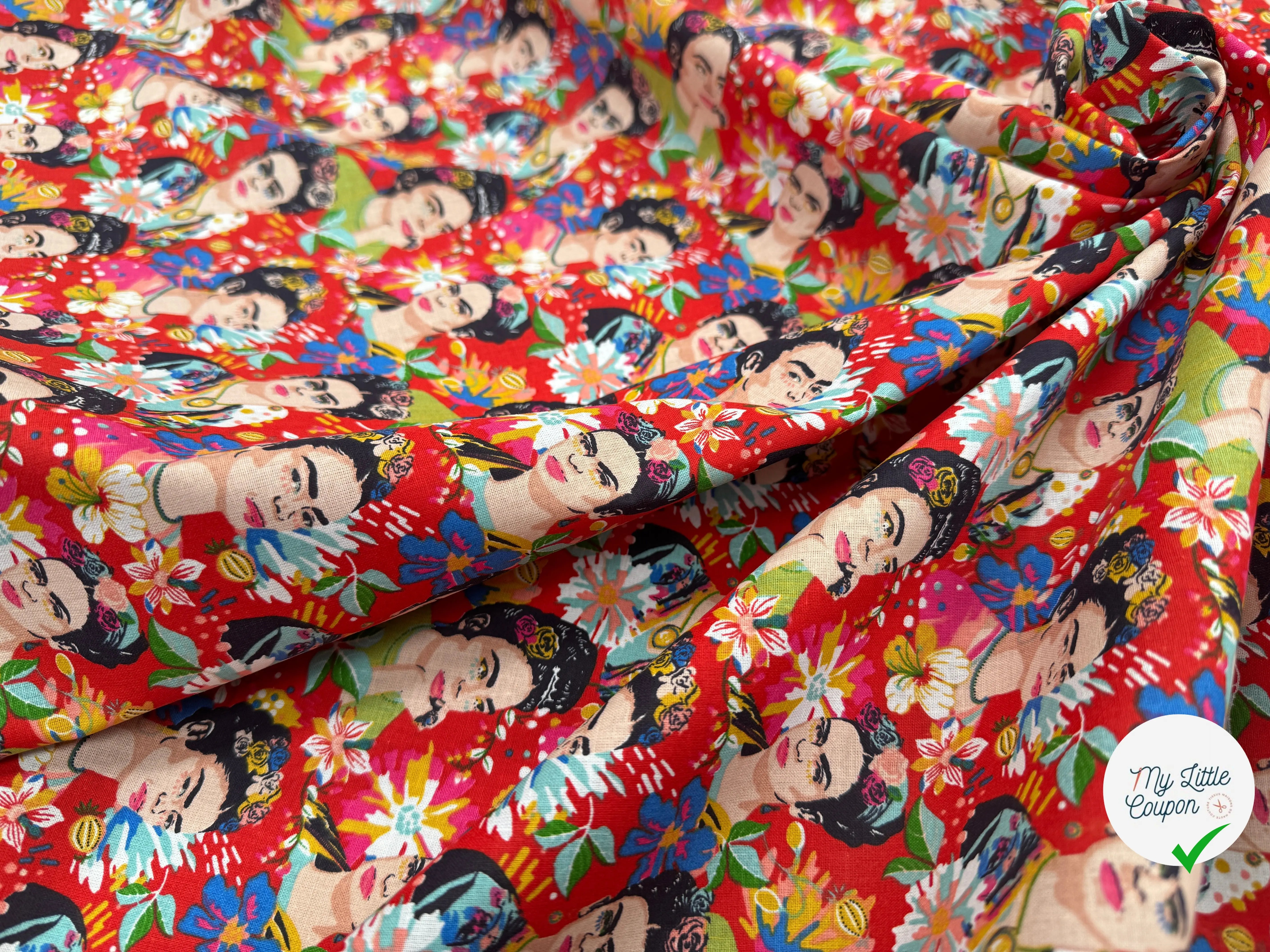 PERCALE DE COTON FELICIA ROUGE - My Little Coupon