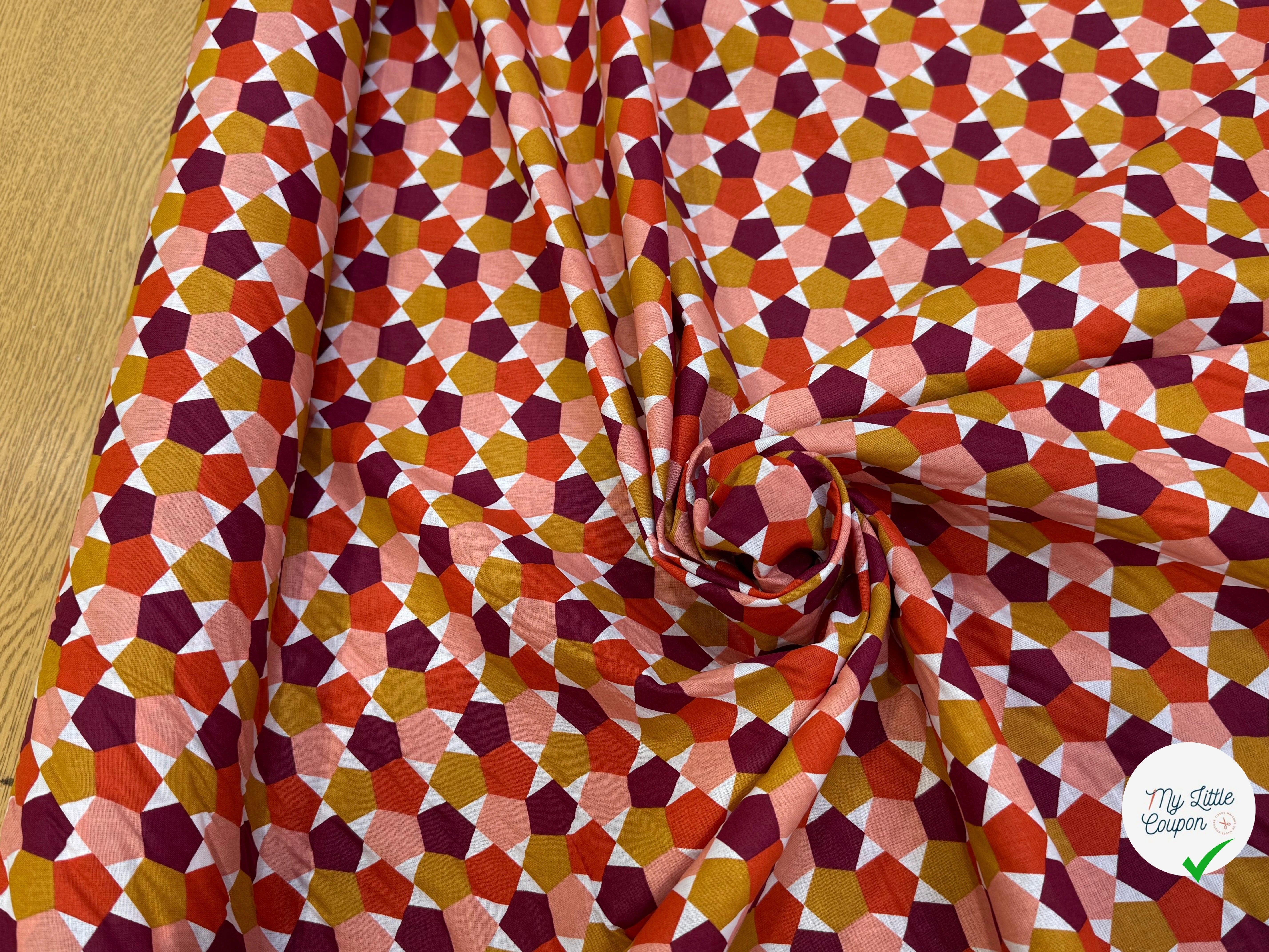 PERCALE DE COTON FES ROUGE 150 CM - My Little Coupon