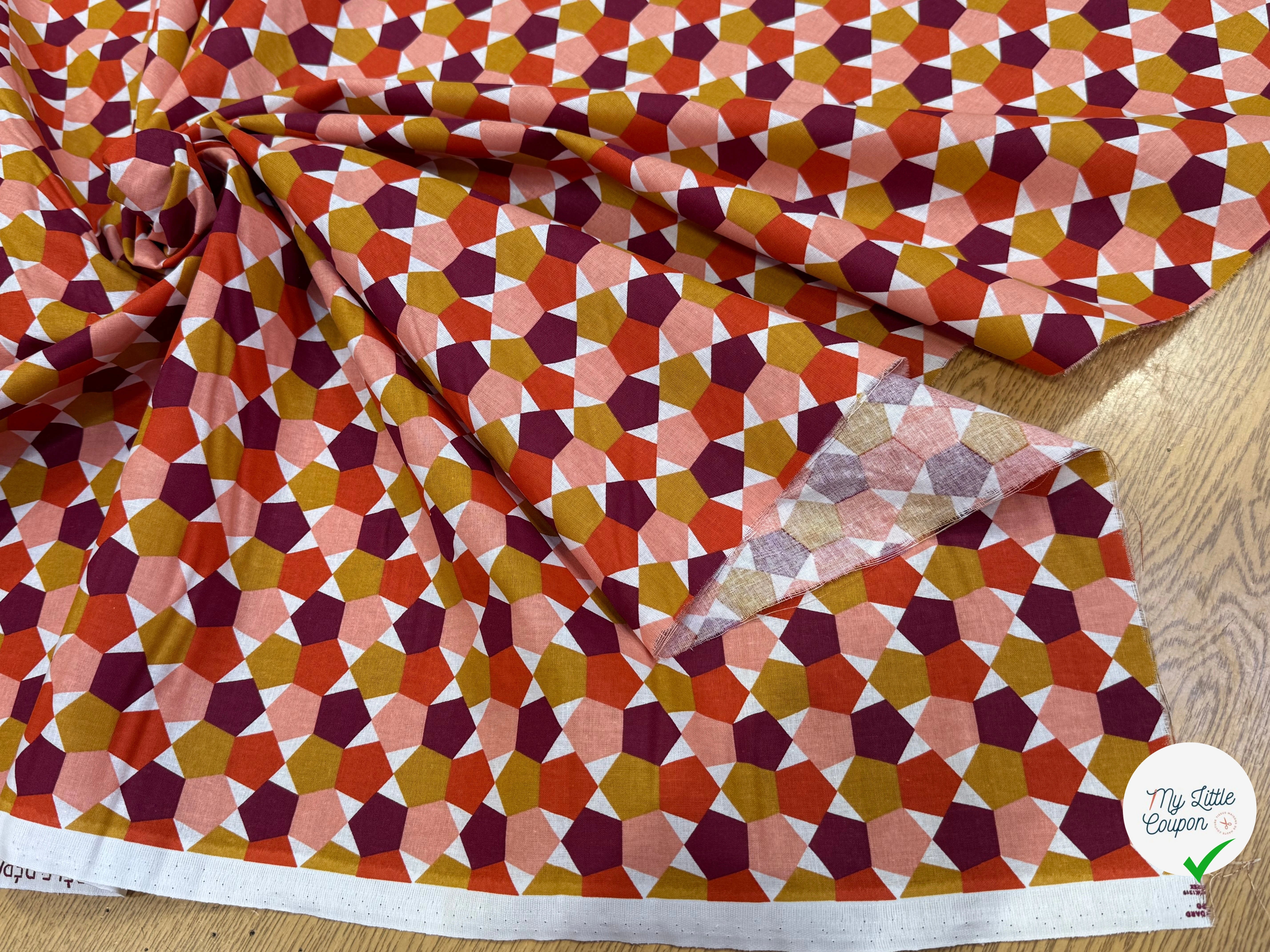 PERCALE DE COTON FES ROUGE 150 CM - My Little Coupon