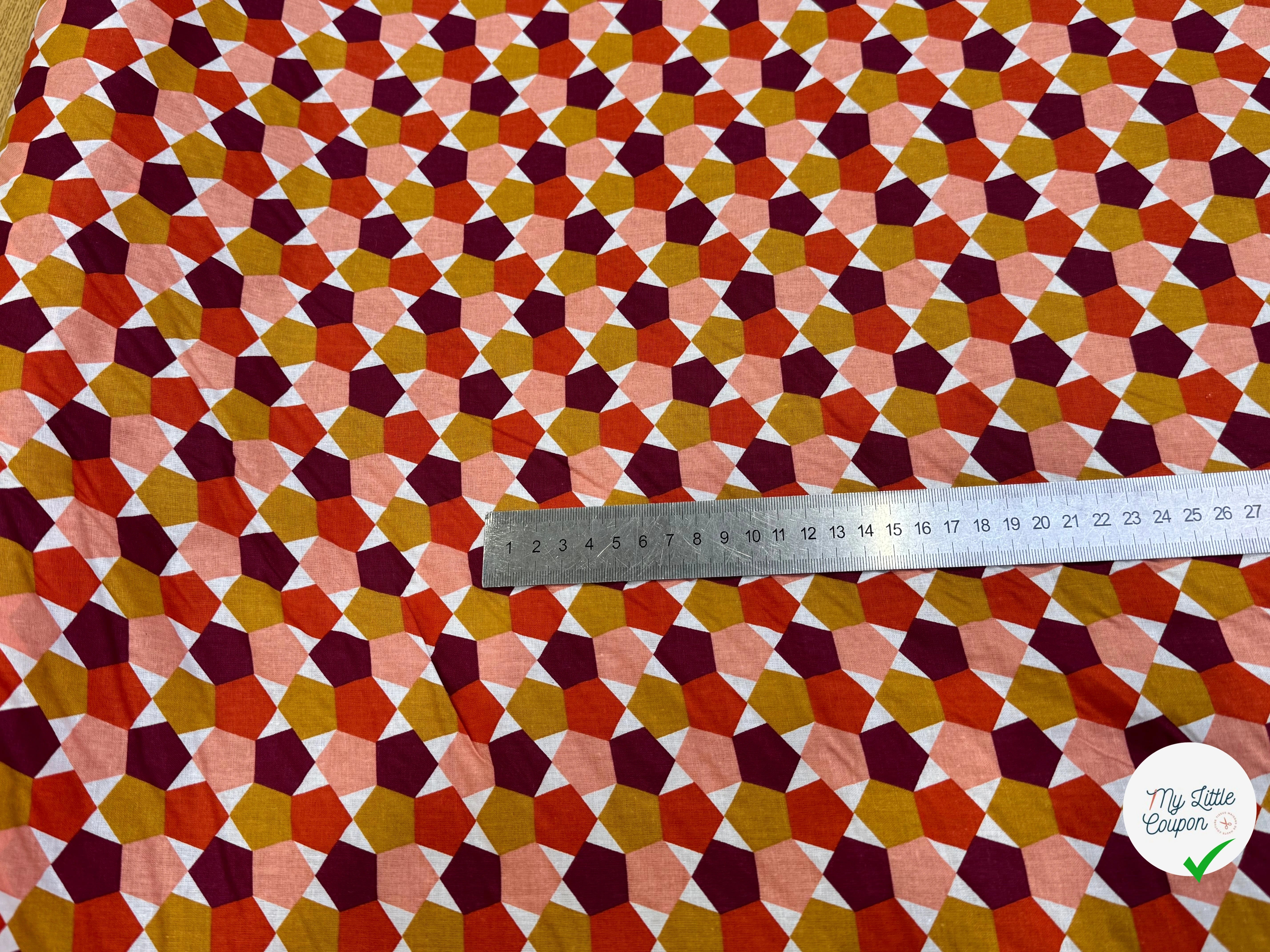 PERCALE DE COTON FES ROUGE 150 CM - My Little Coupon