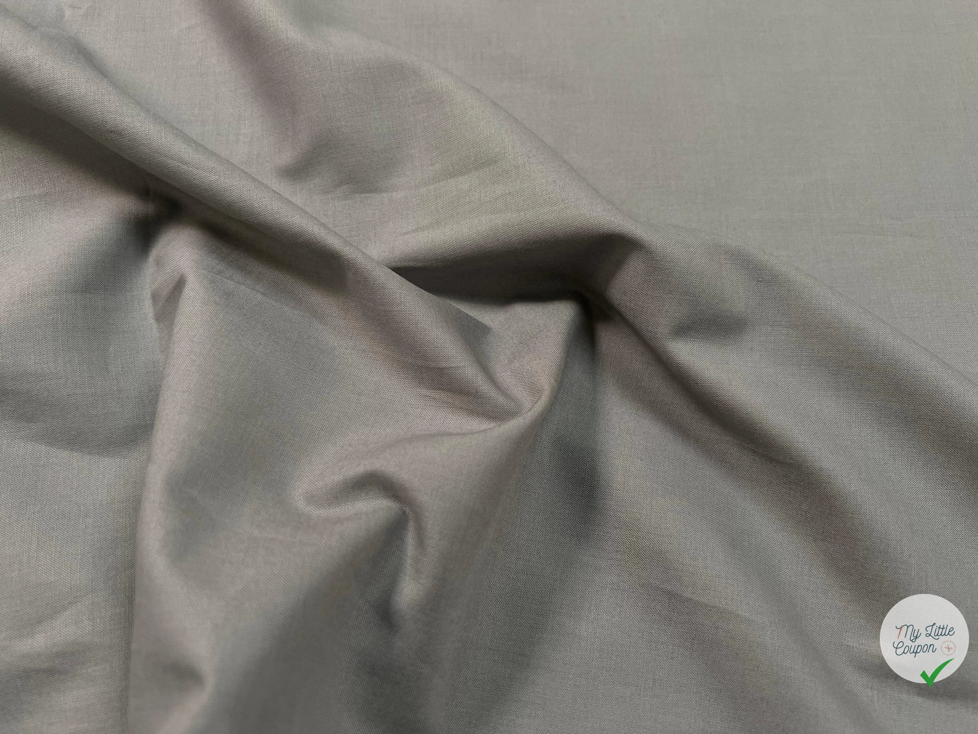 PERCALE DE COTON GRIS SOURIS - My Little Coupon - tissu - coudre