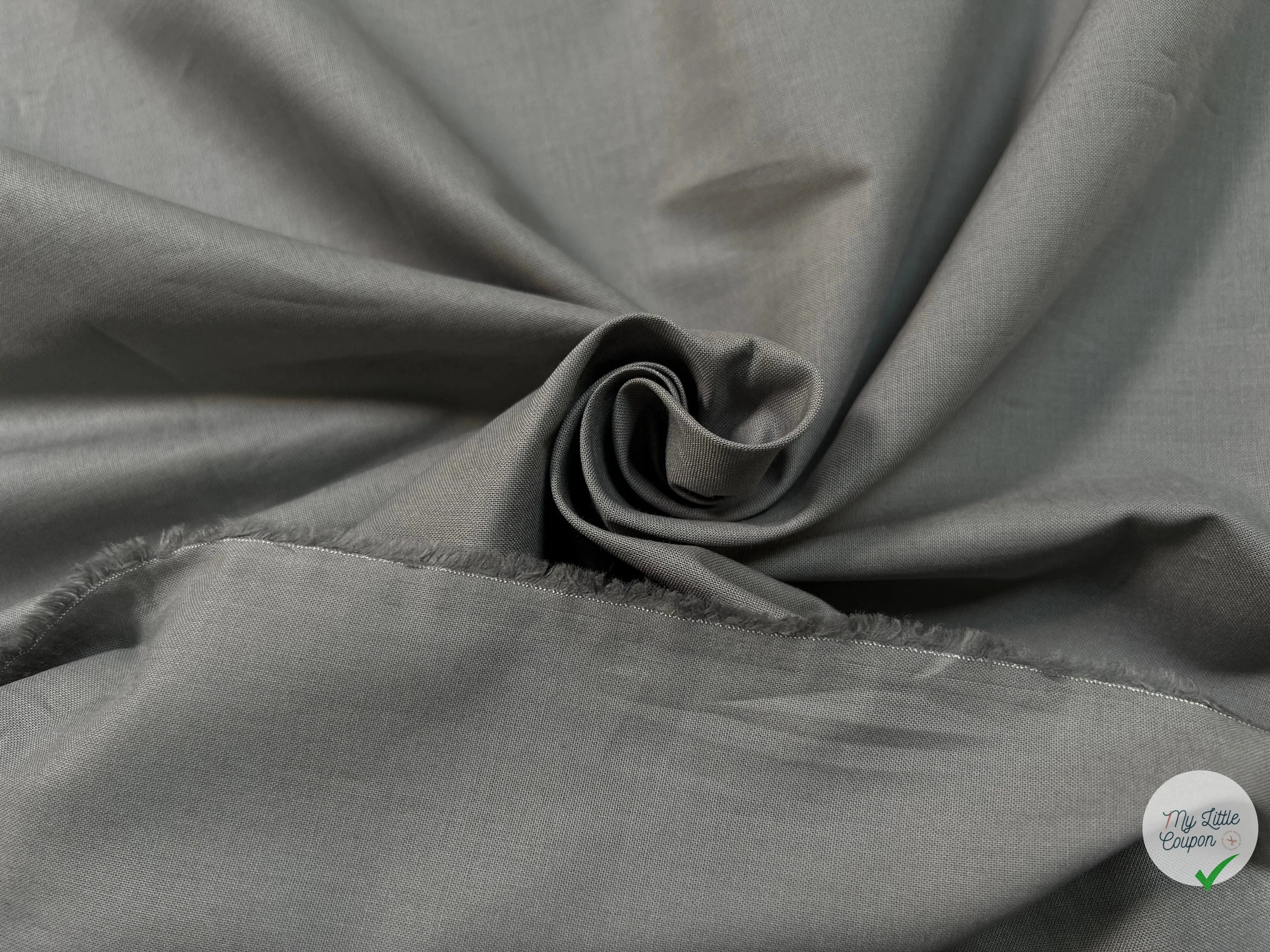 PERCALE DE COTON GRIS SOURIS - My Little Coupon - tissu - coudre