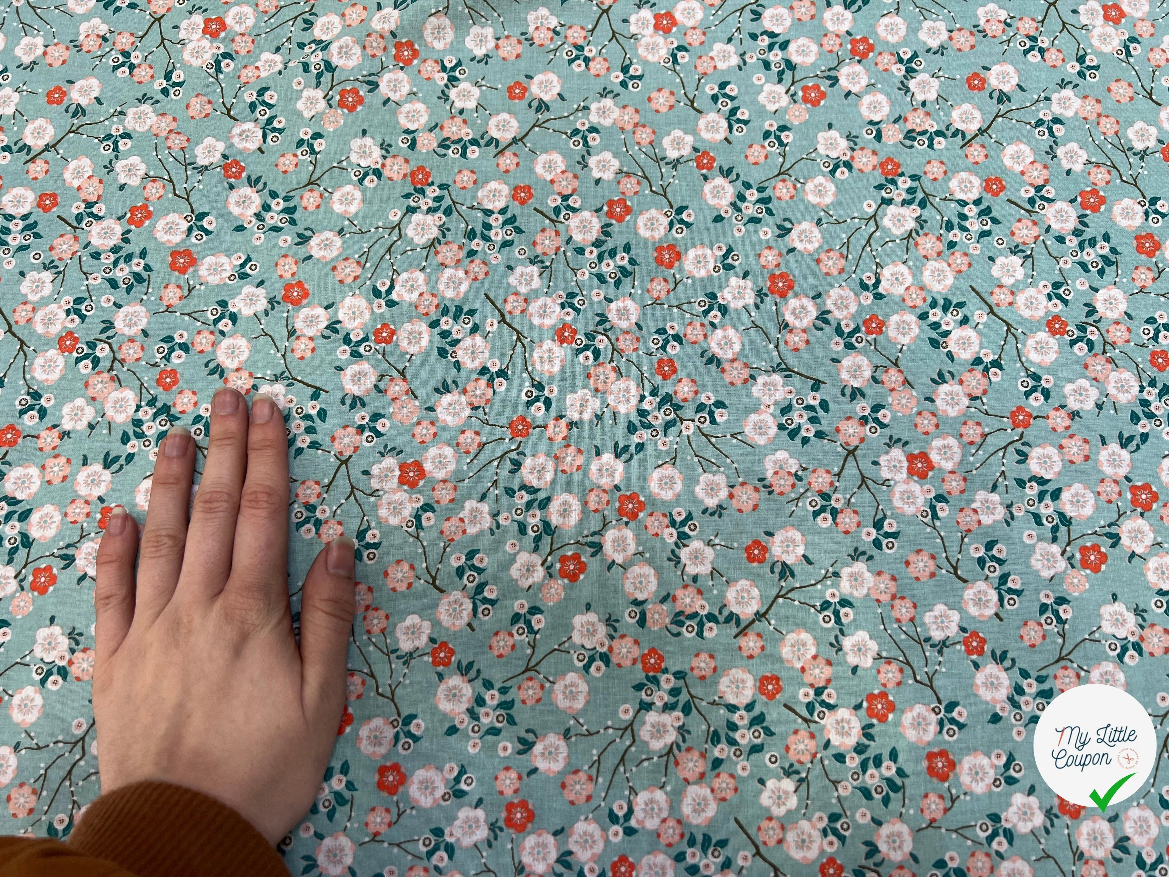 PERCALE DE COTON HOKKAIDO CIEL 150 CM - My Little Coupon