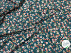 PERCALE DE COTON HOKKAIDO PETROLE EMERAUDE 150 CM - My Little Coupon