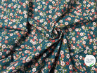PERCALE DE COTON HOKKAIDO PETROLE EMERAUDE 150 CM - My Little Coupon