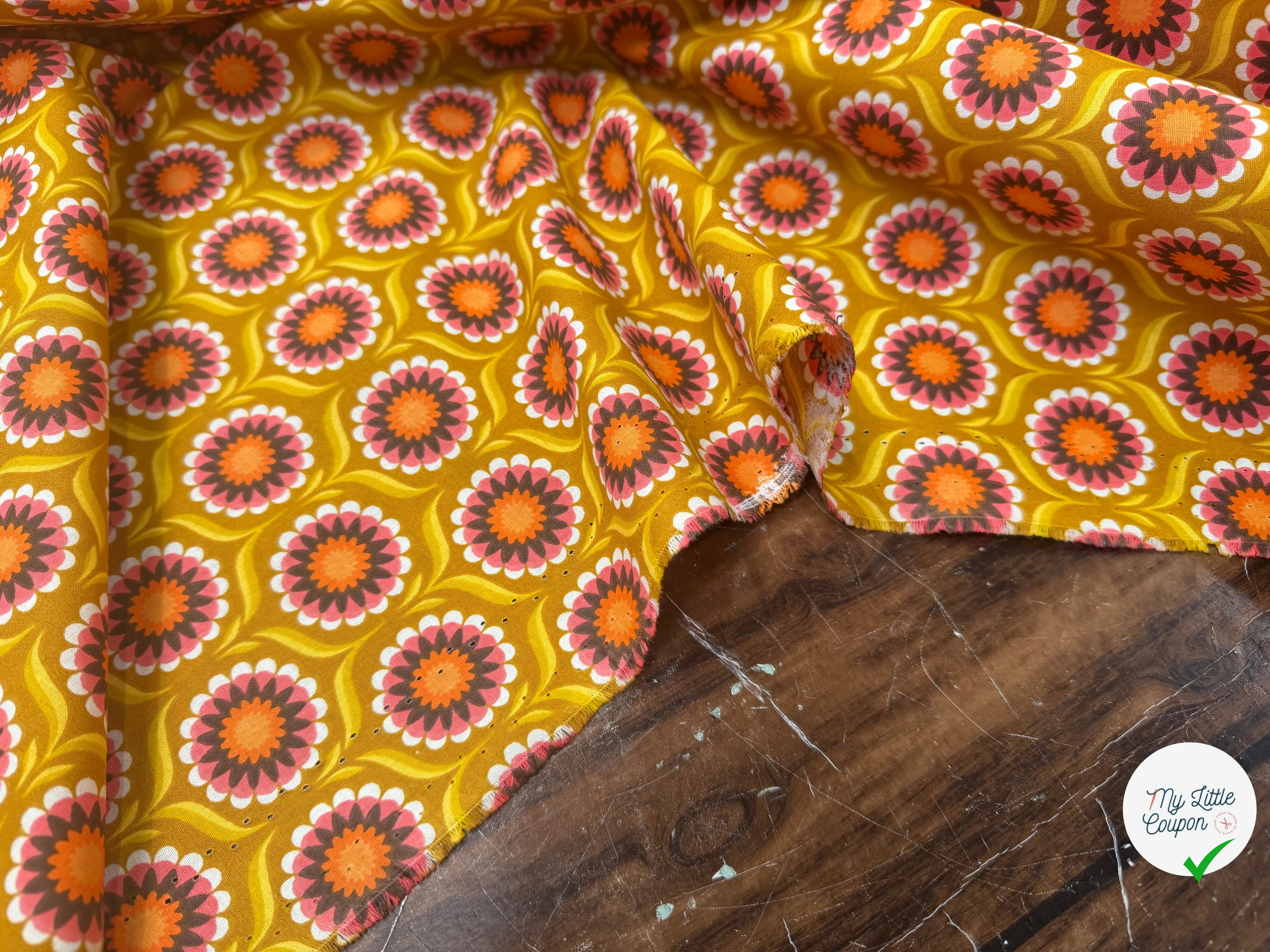 PERCALE DE COTON JOLIJOLI CURRY 150 CM - My Little Coupon