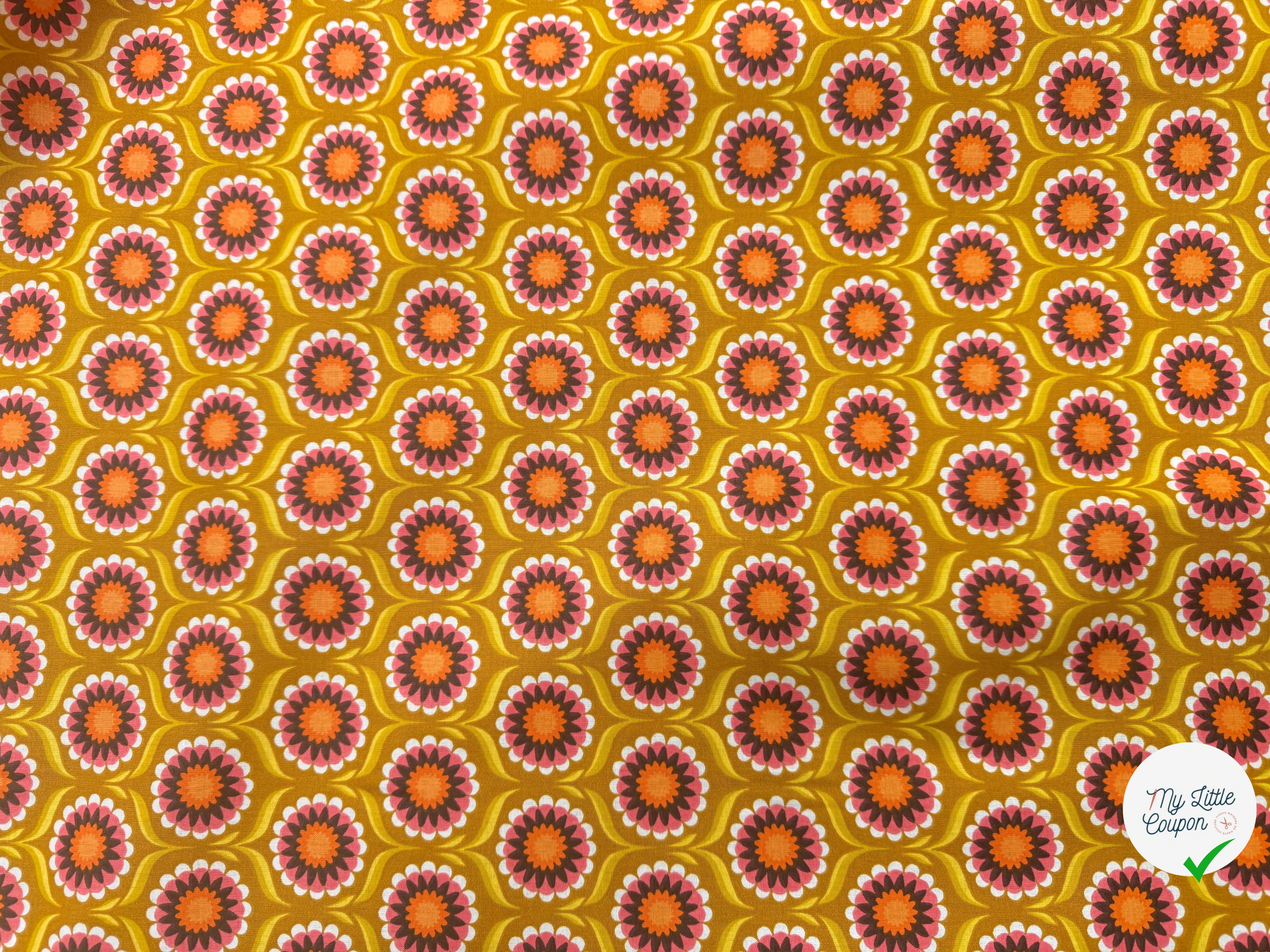 PERCALE DE COTON JOLIJOLI CURRY 150 CM - My Little Coupon