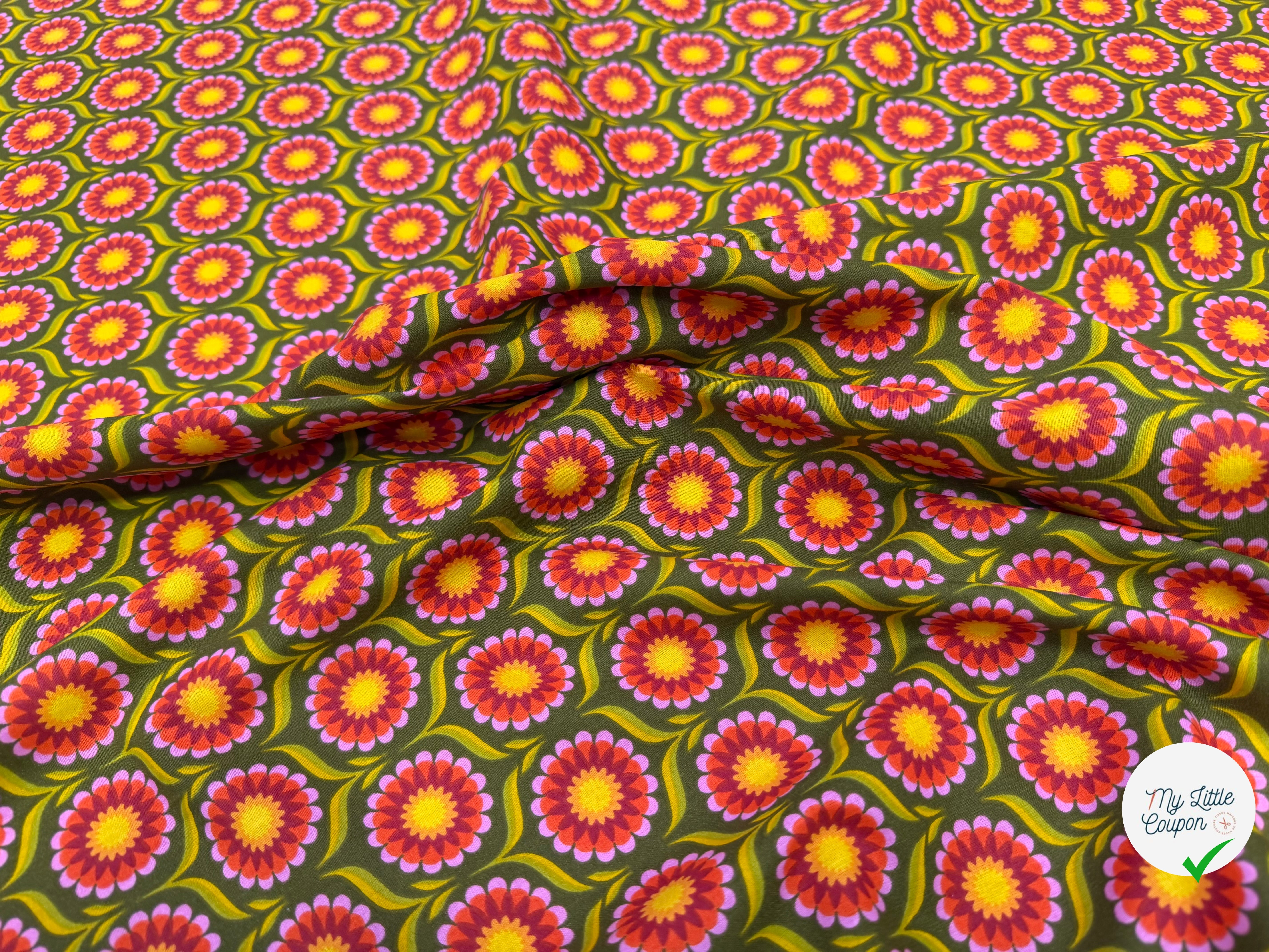 PERCALE DE COTON JOLIJOLI VERT 150 CM - My Little Coupon