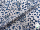 PERCALE DE COTON KANSAS BLANC BLEU 150 CM - My Little Coupon
