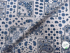 PERCALE DE COTON KANSAS BLANC BLEU 150 CM - My Little Coupon