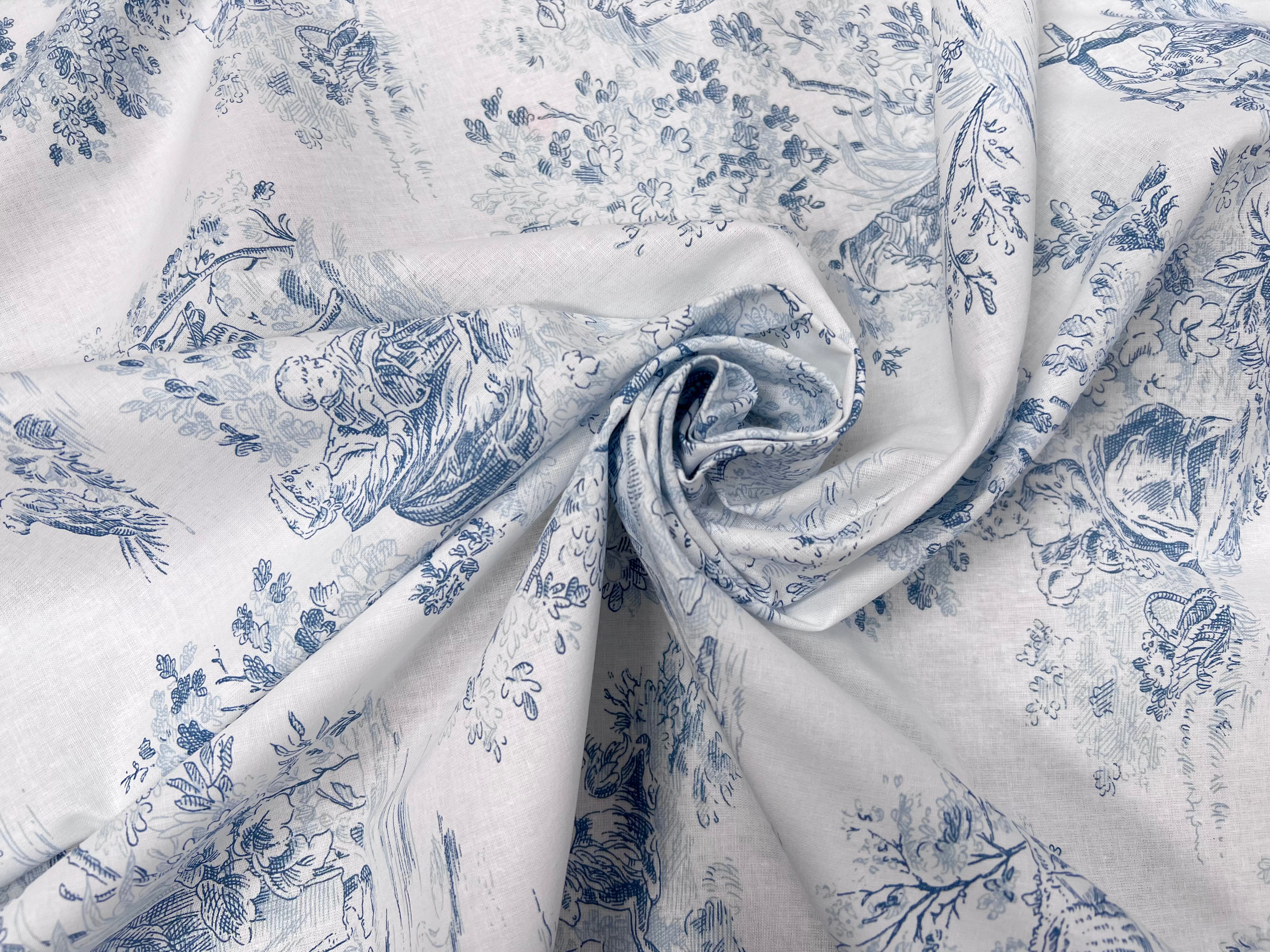 PERCALE DE COTON MANON BLEU - My Little Coupon