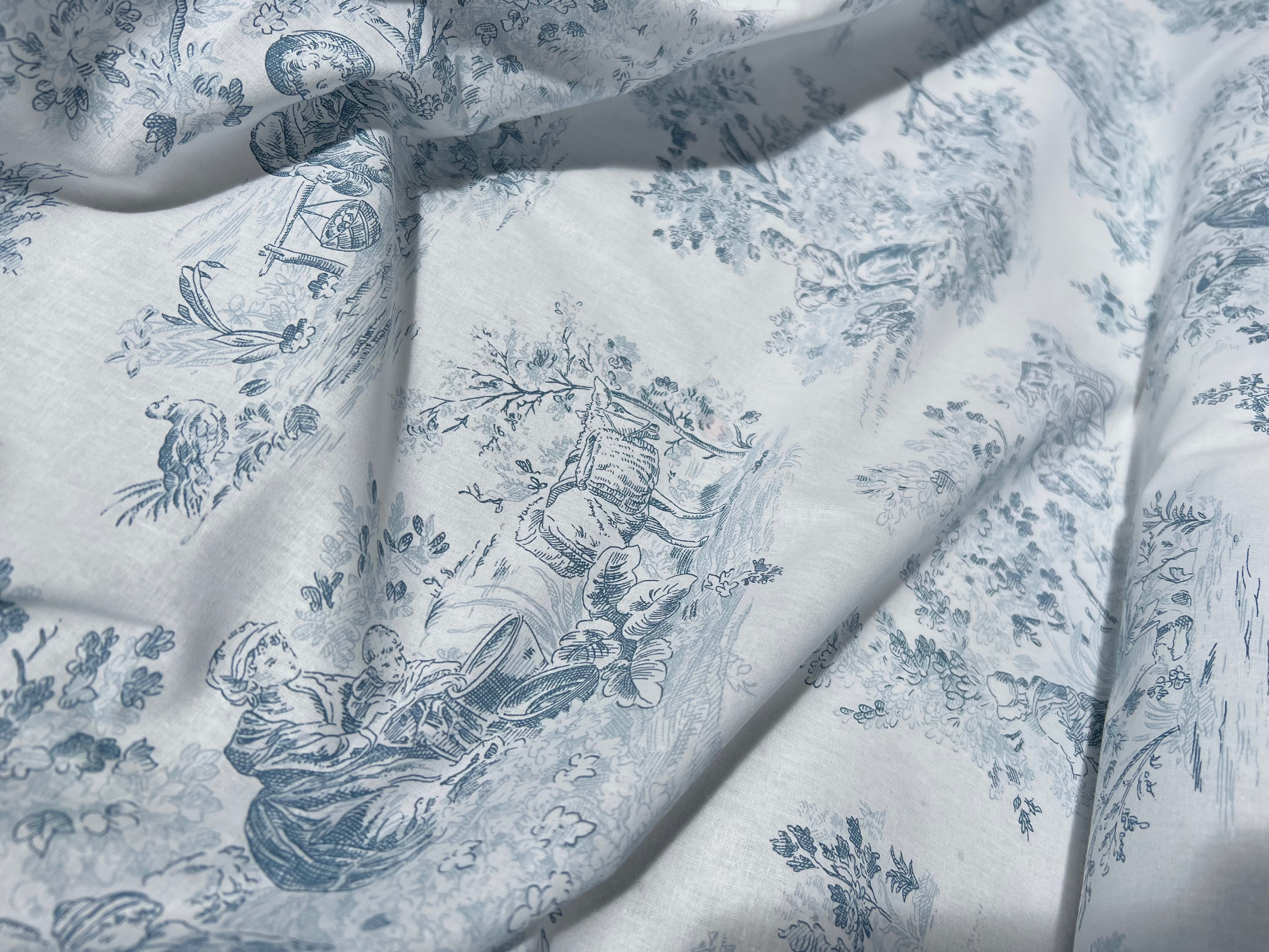 PERCALE DE COTON MANON BLEU - My Little Coupon
