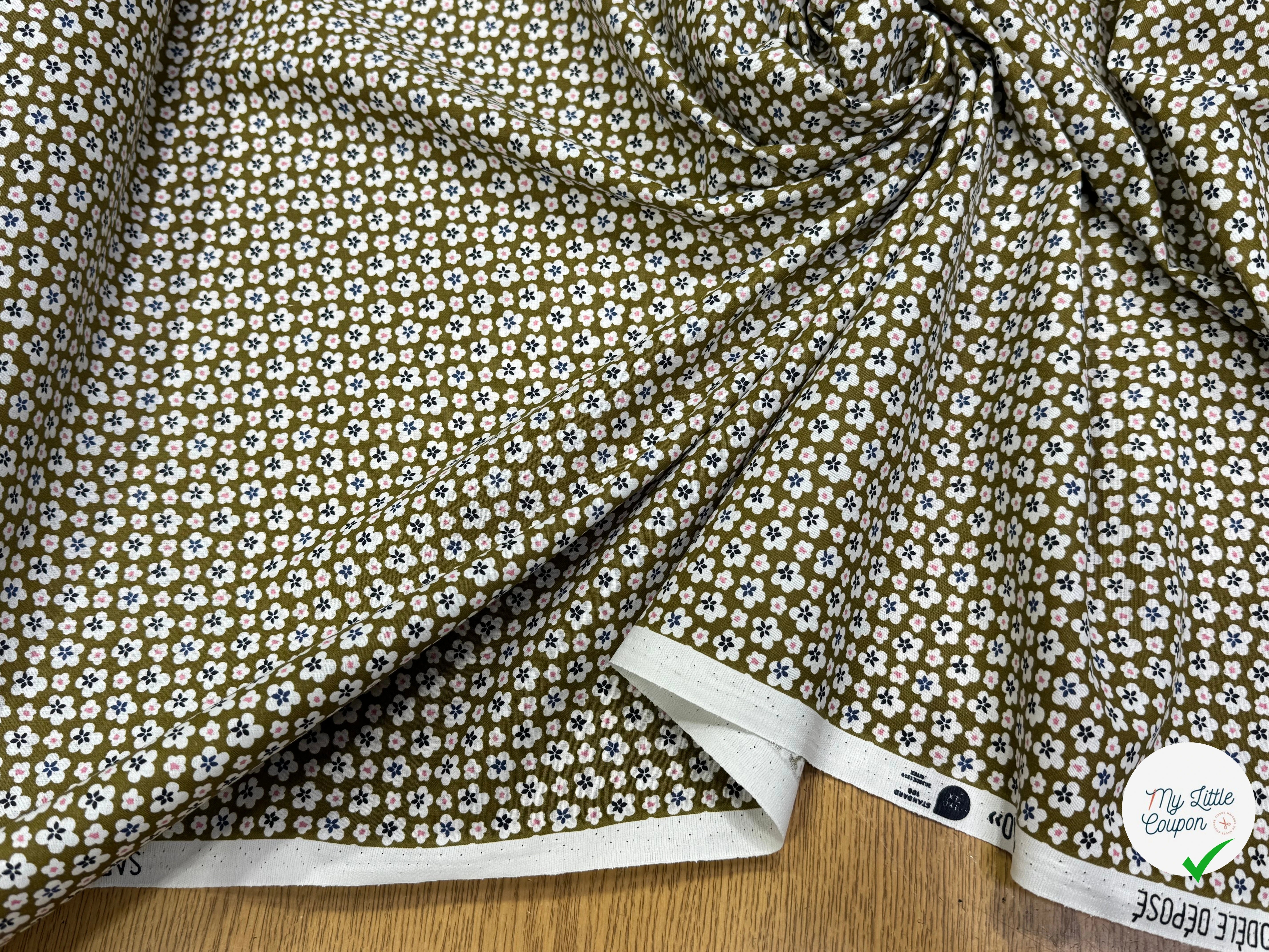 PERCALE DE COTON MAO KAKI 150 CM - My Little Coupon