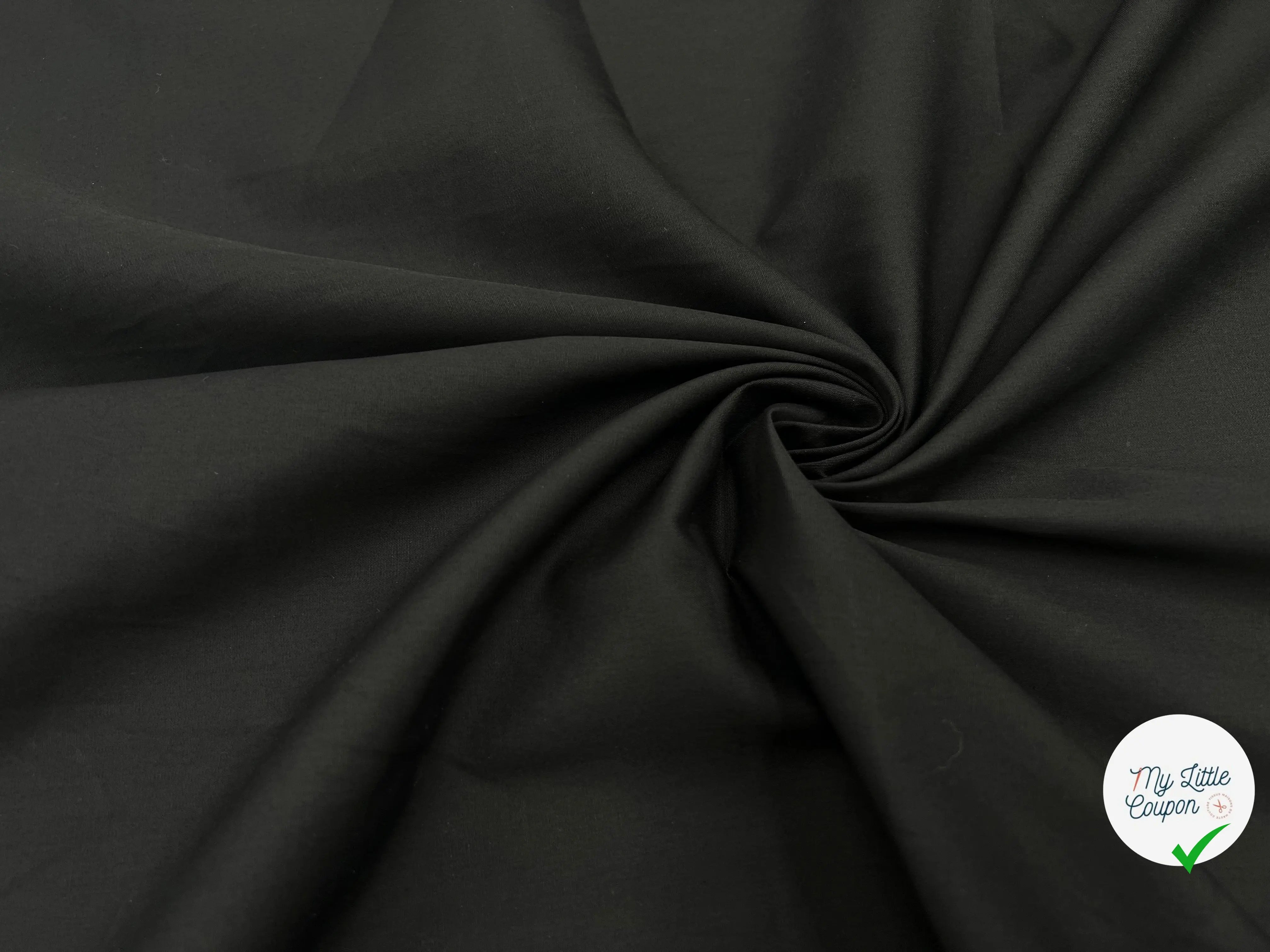 PERCALE DE COTON NOIRE - My Little Coupon - tissu - coudre