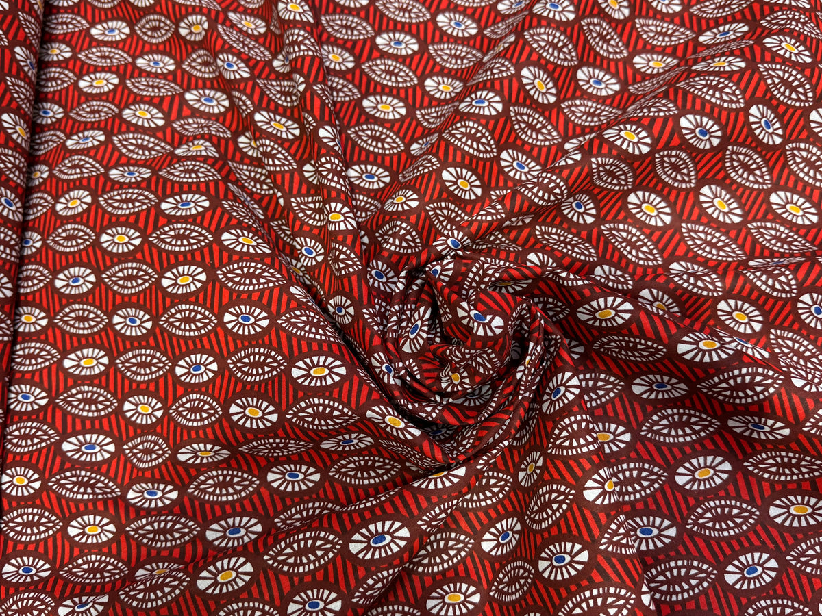 PERCALE DE COTON OUAGA ROUGE 150 CM - My Little Coupon