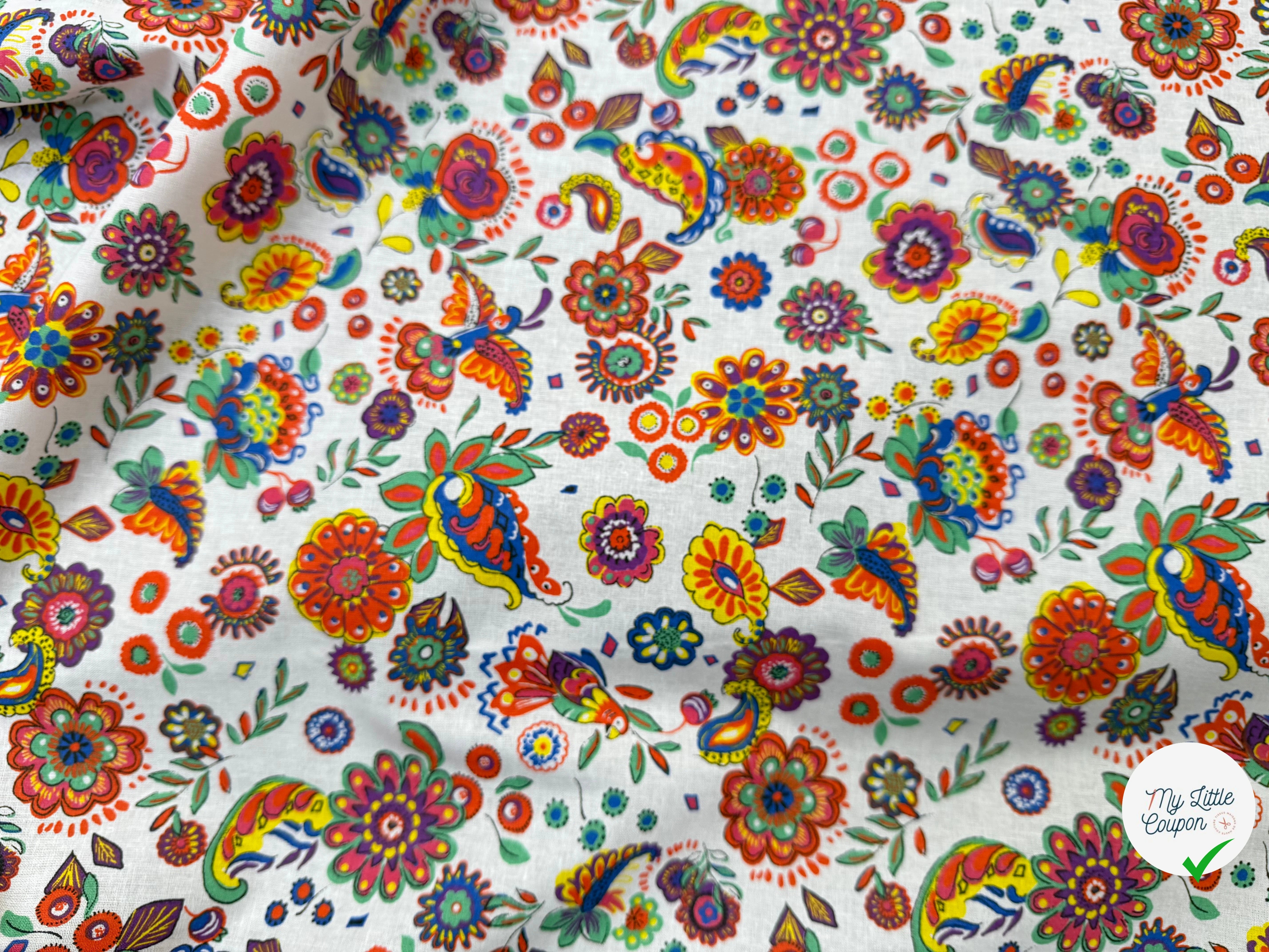 PERCALE DE COTON PAREO BLANC 150 CM - My Little Coupon