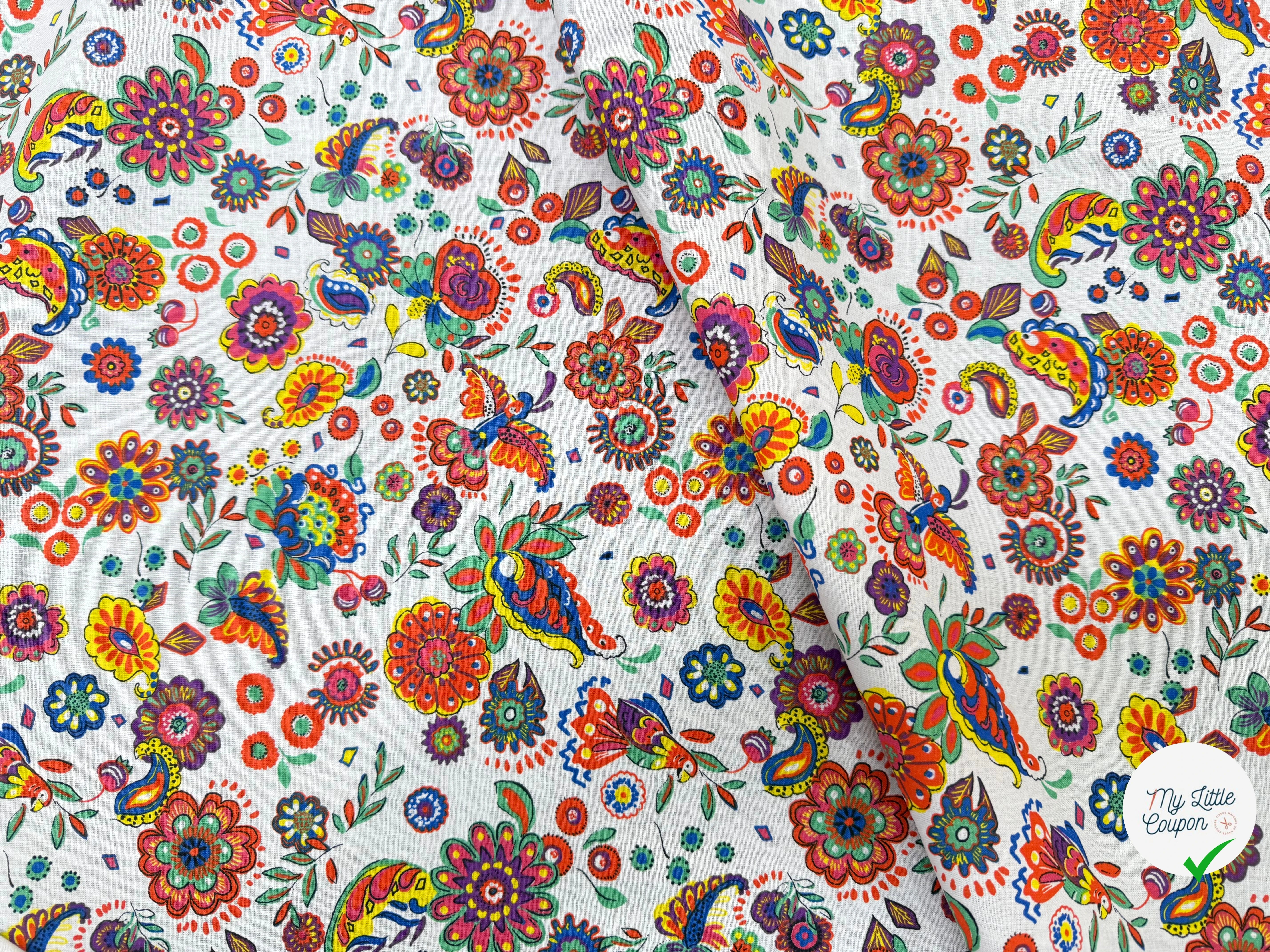 PERCALE DE COTON PAREO BLANC 150 CM - My Little Coupon