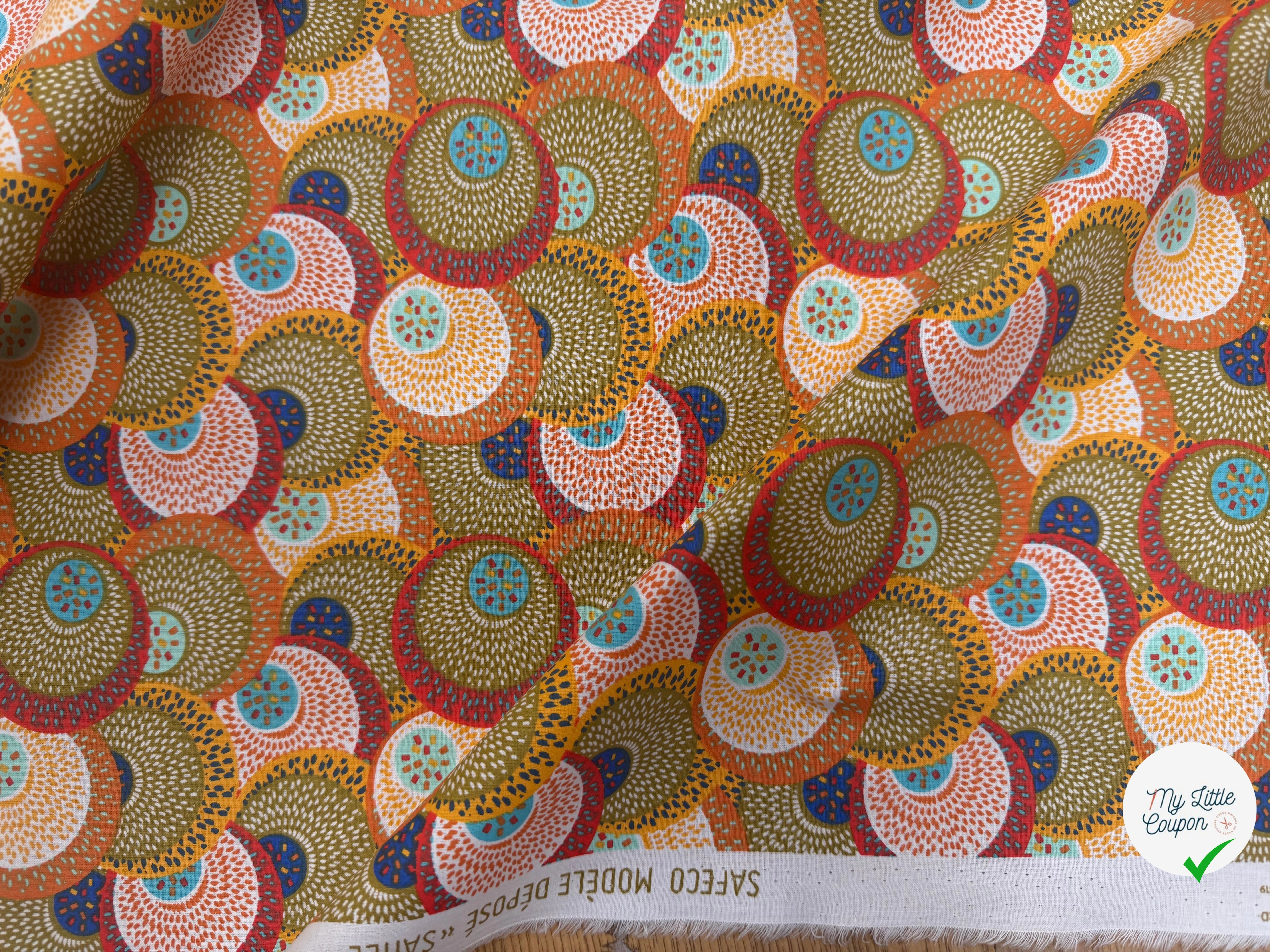 PERCALE DE COTON SAHEL KAKI 150 CM - My Little Coupon