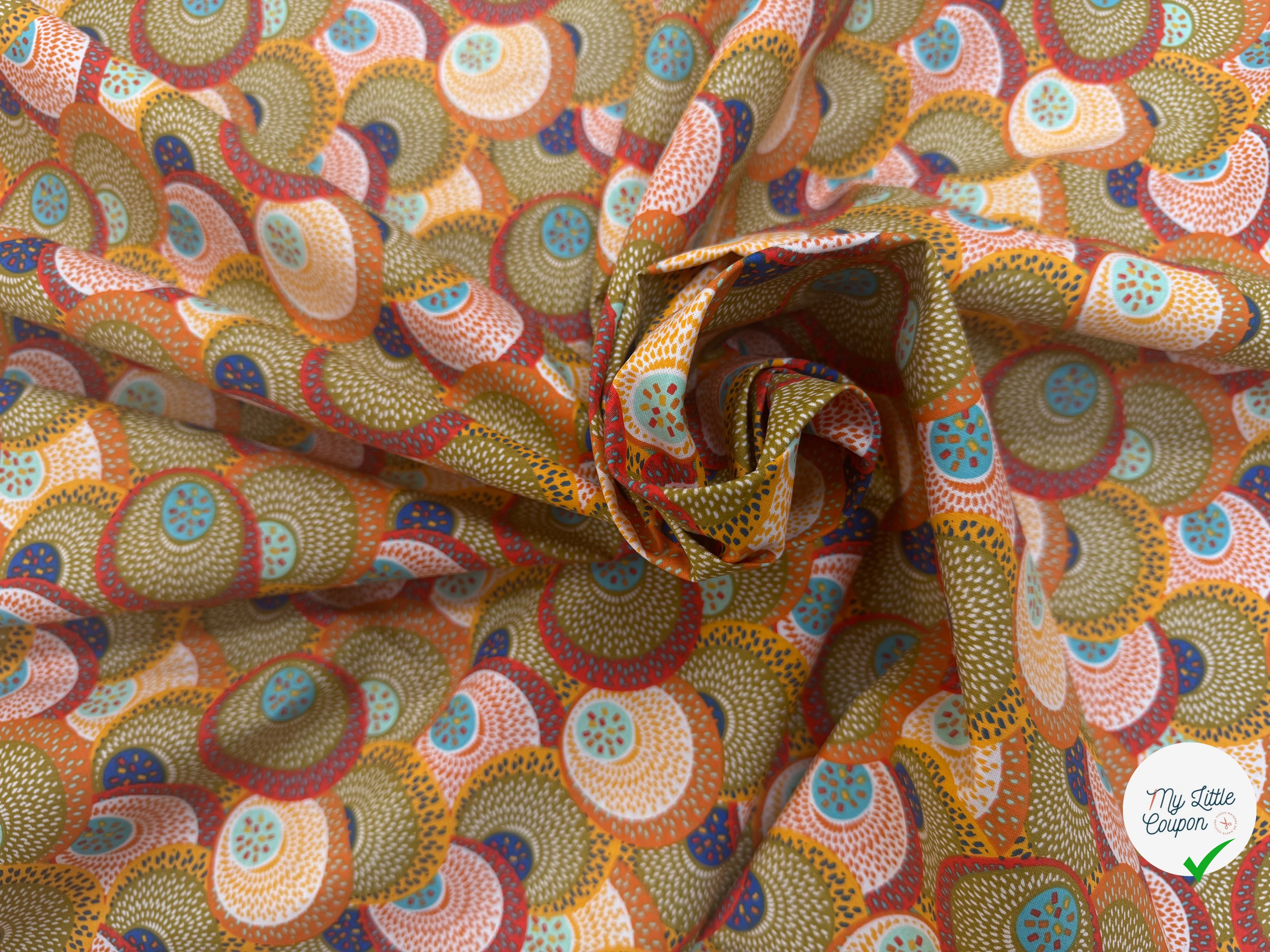 PERCALE DE COTON SAHEL KAKI 150 CM - My Little Coupon