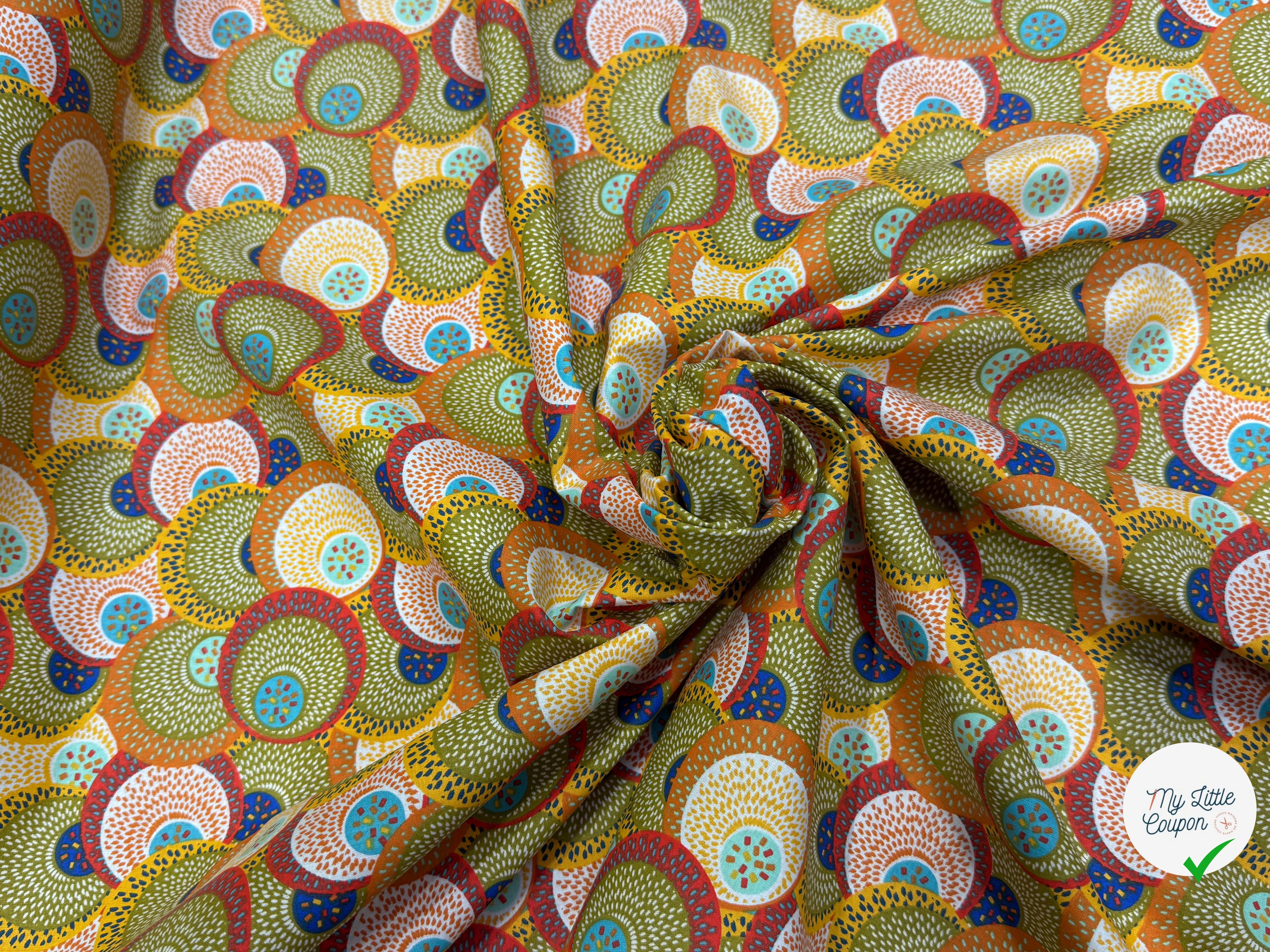 PERCALE DE COTON SAHEL KAKI 150 CM - My Little Coupon