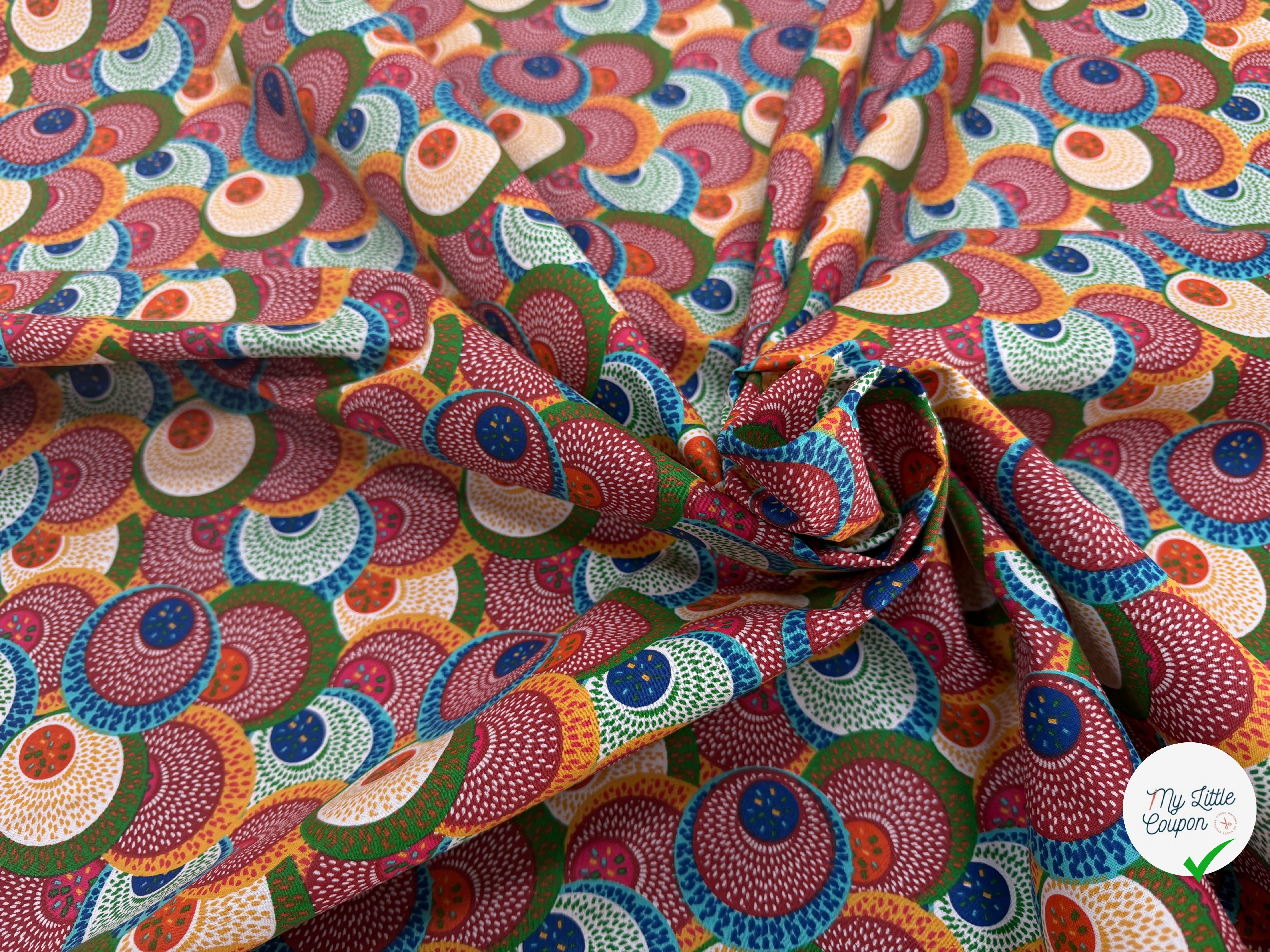 PERCALE DE COTON SAHEL MULTICO 150 CM - My Little Coupon