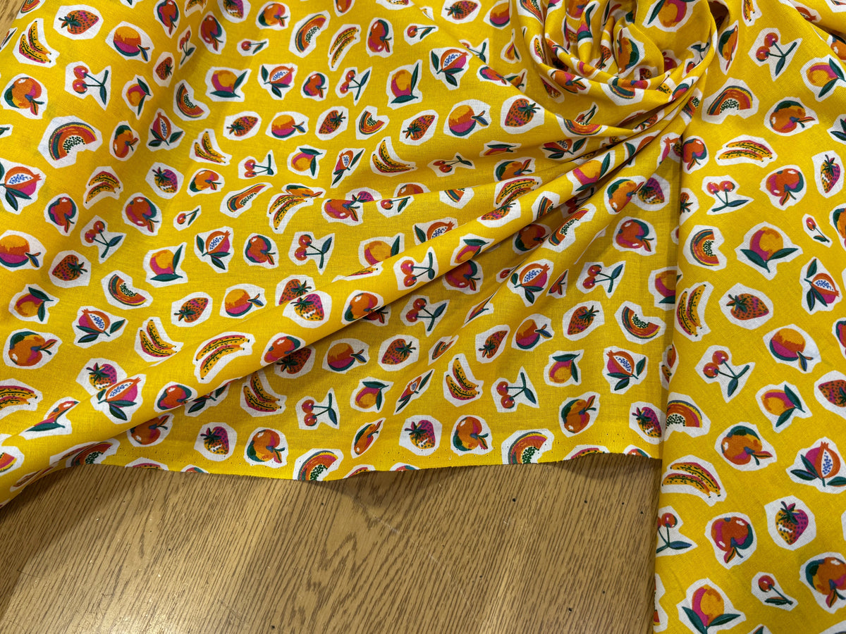 PERCALE DE COTON SIROP JAUNE 150 CM - My Little Coupon