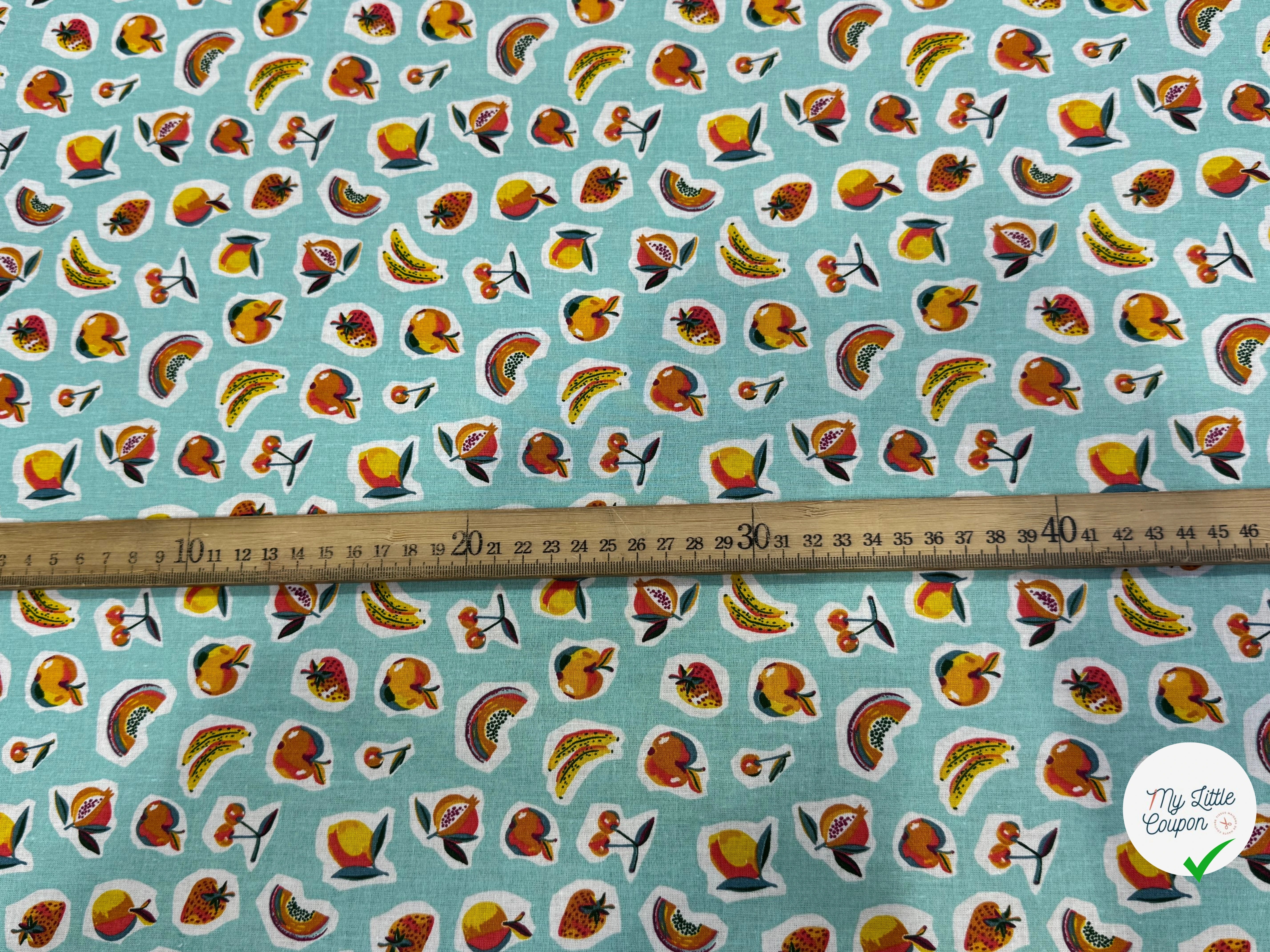 PERCALE DE COTON SIROP TURQUOISE 150 CM - My Little Coupon