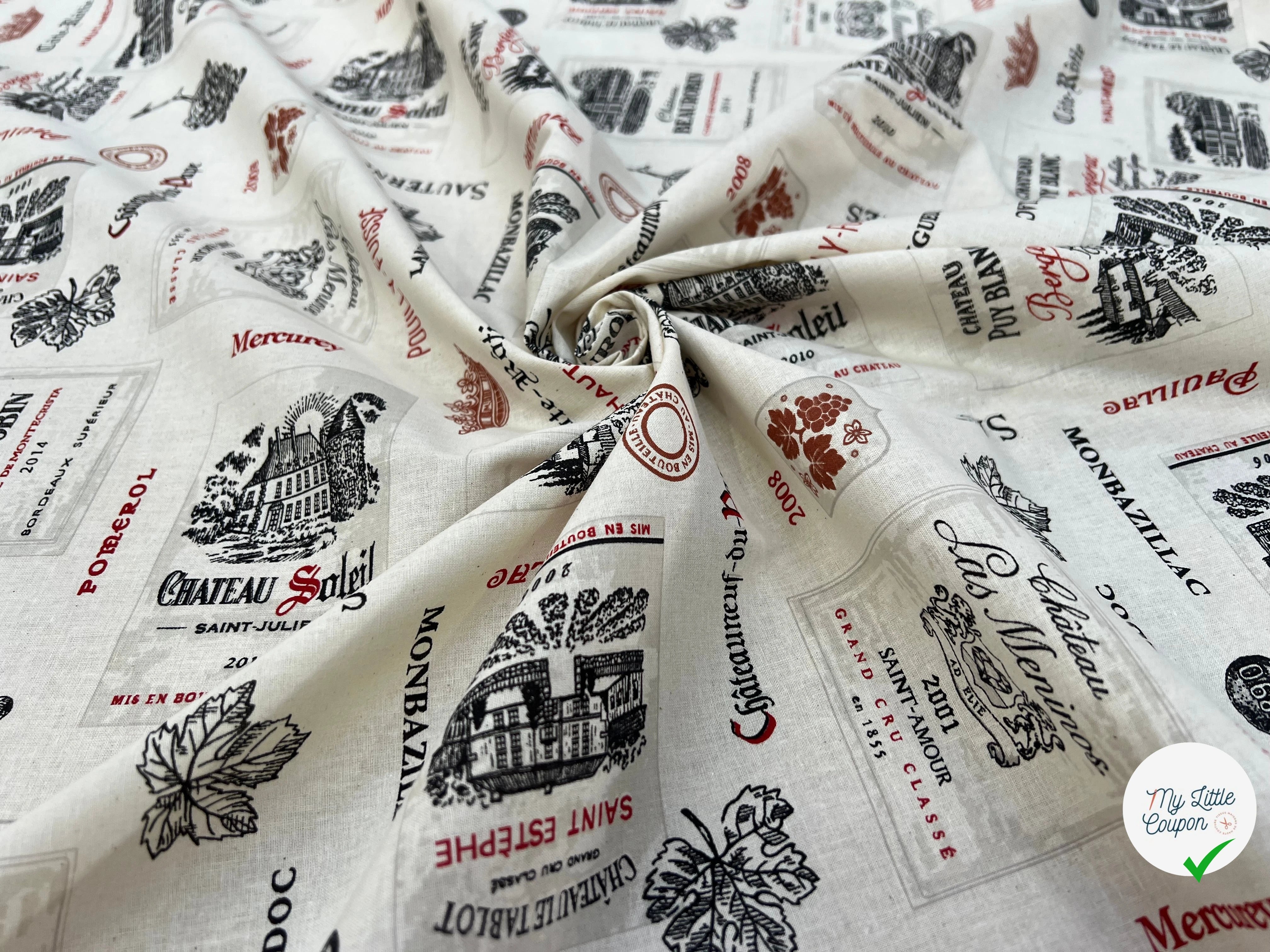 PERCALE DE COTON SOMMELIER ECRU 150 CM - My Little Coupon