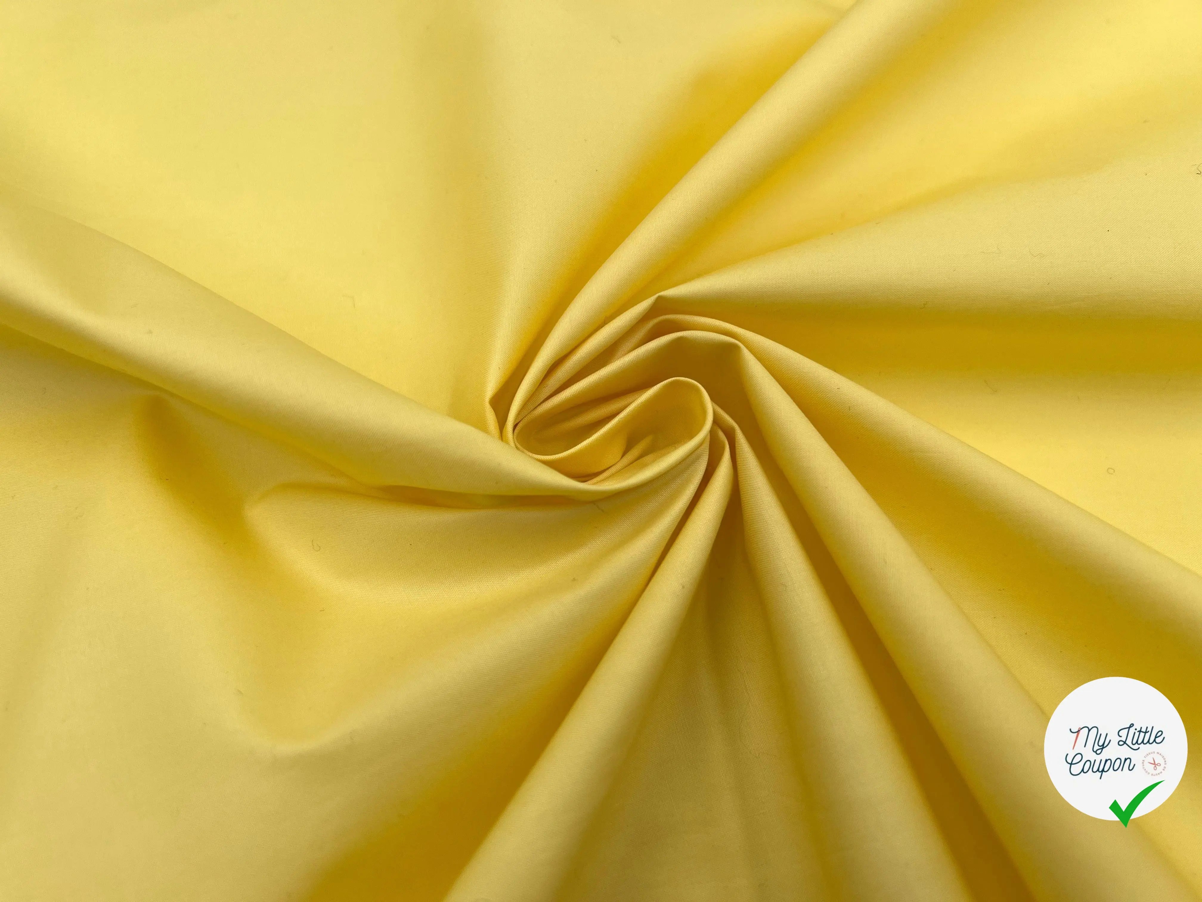 PERCALE ENDUITE JAUNE MAÎS - My Little Coupon - tissu - coudre