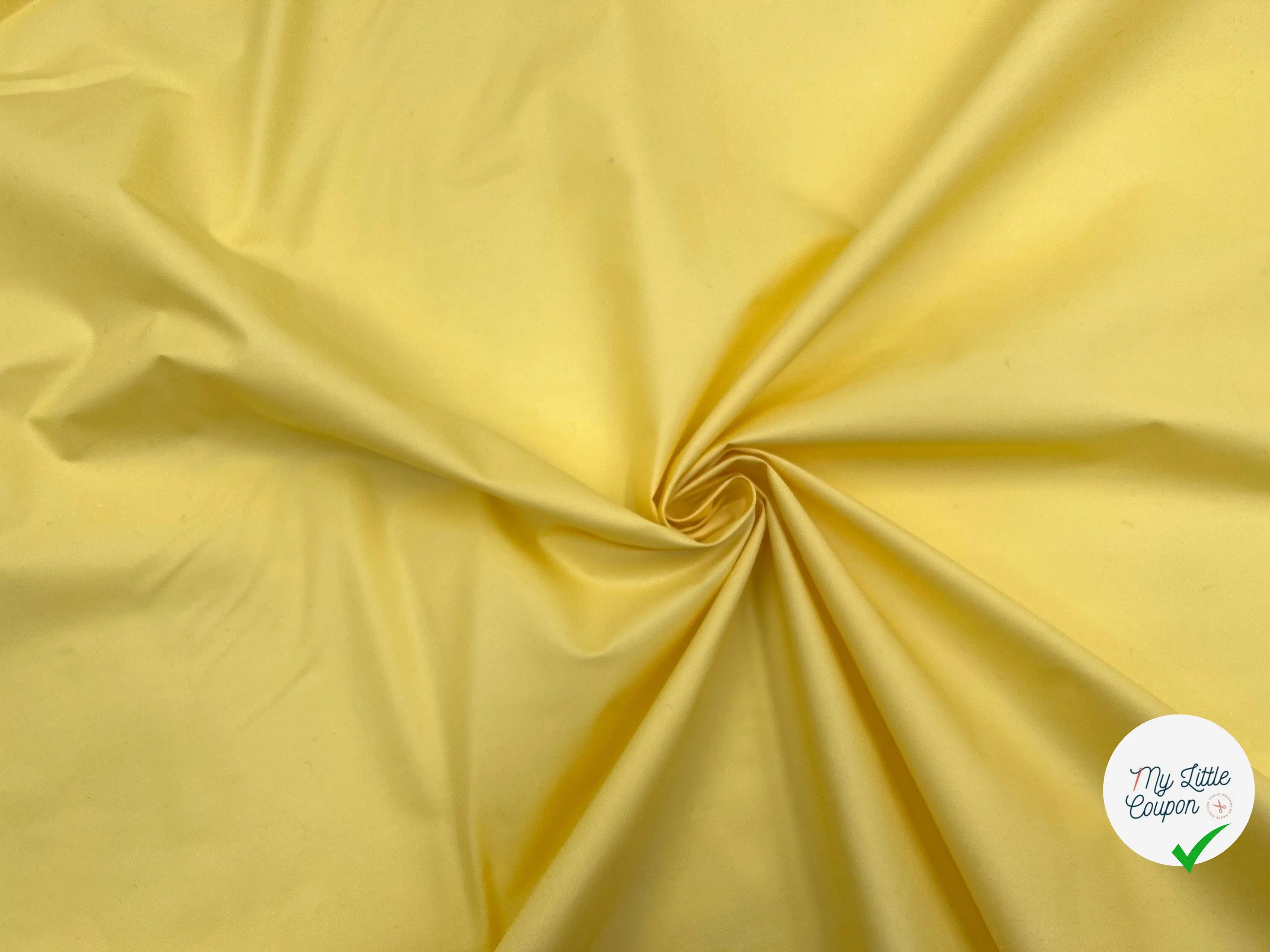 PERCALE ENDUITE JAUNE MAÎS - My Little Coupon - tissu - coudre