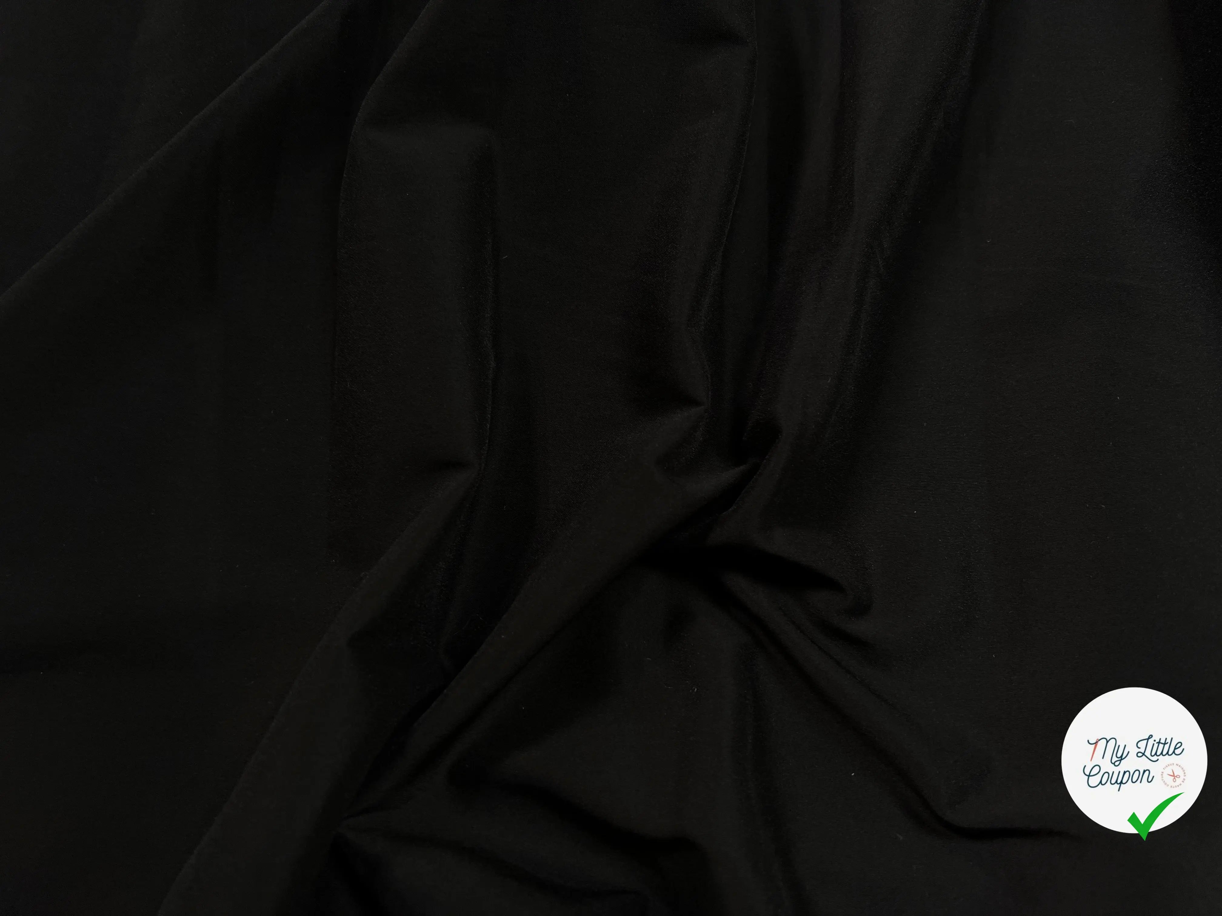 PETITE POPELINE NOIRE STRETCH - My Little Coupon - tissu - coudre