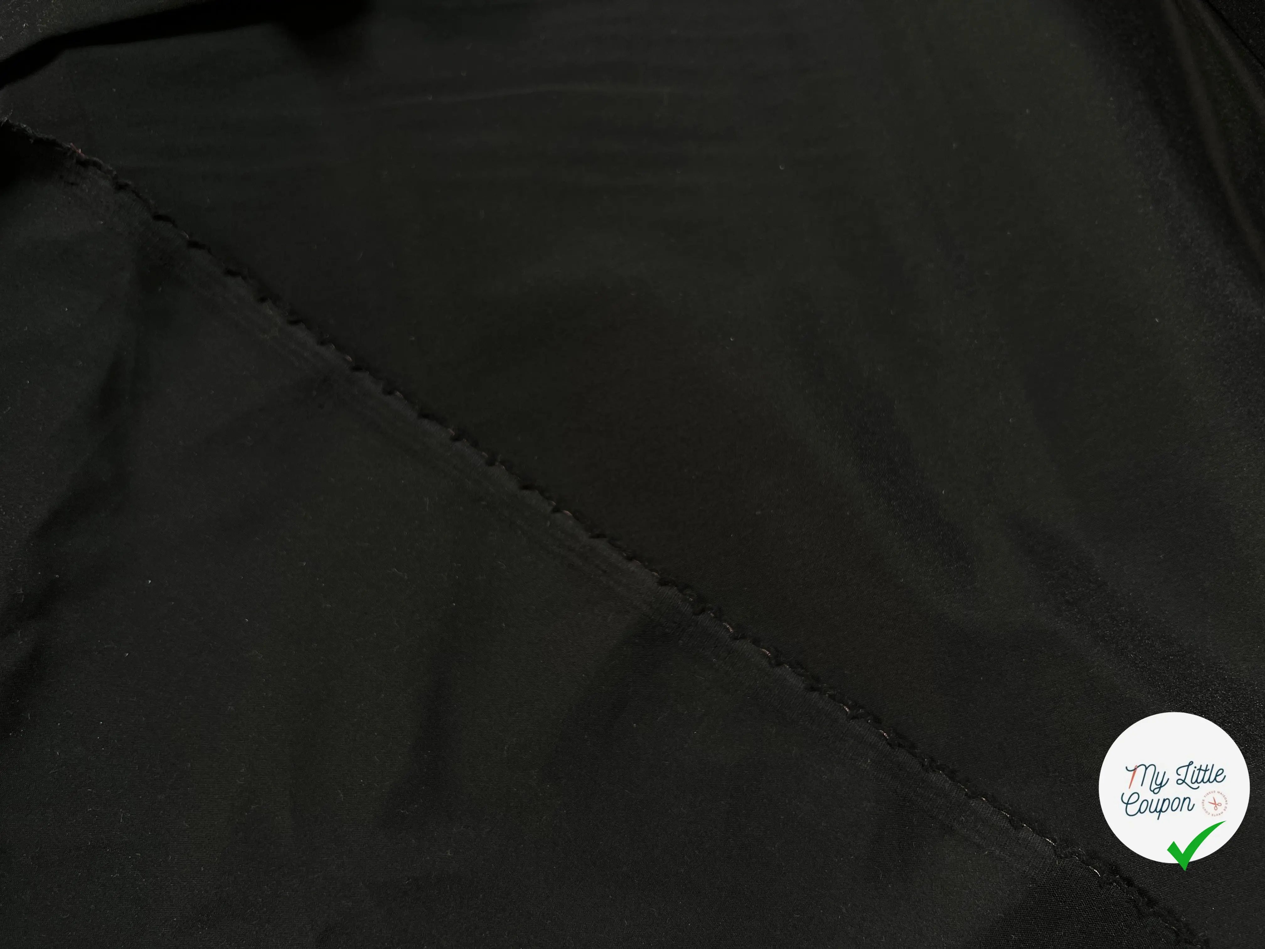 PETITE POPELINE NOIRE STRETCH - My Little Coupon - tissu - coudre