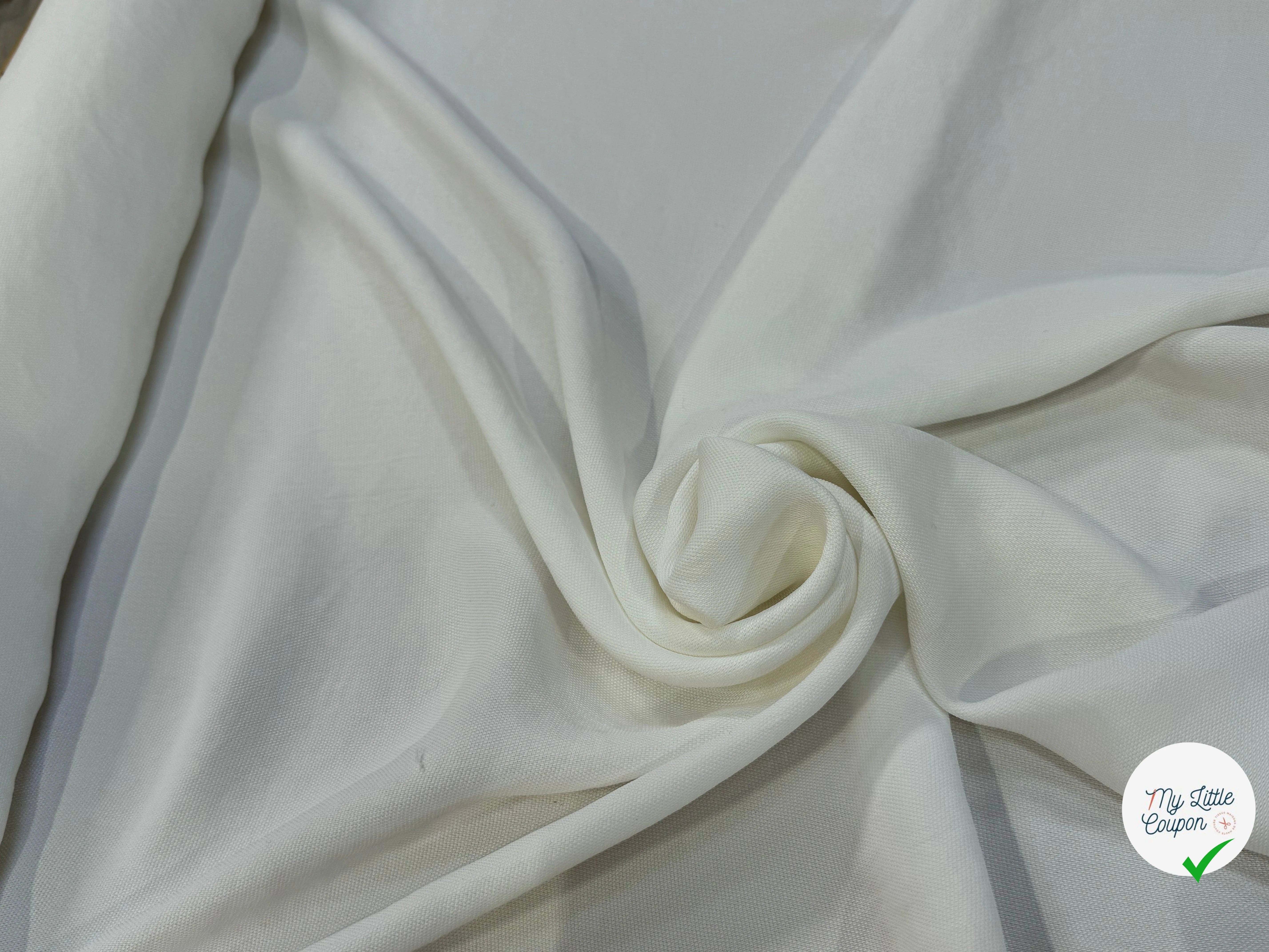 PIQUÉ ACETATE VISCOSE FLUIDE BLANC 33% VISCOSE - My Little Coupon