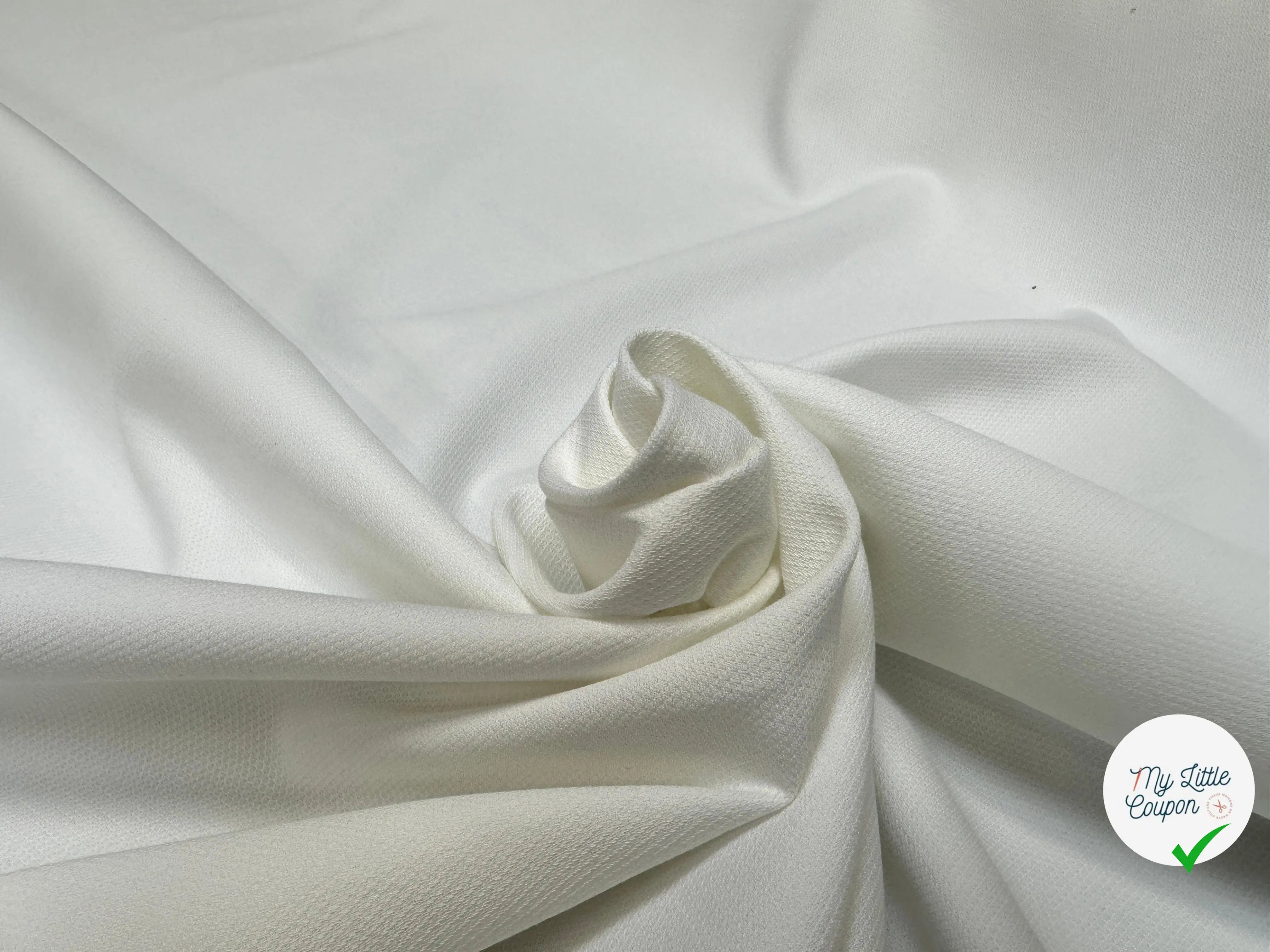 PIQUÉ DE COTON BLANC ITALIEN - My Little Coupon