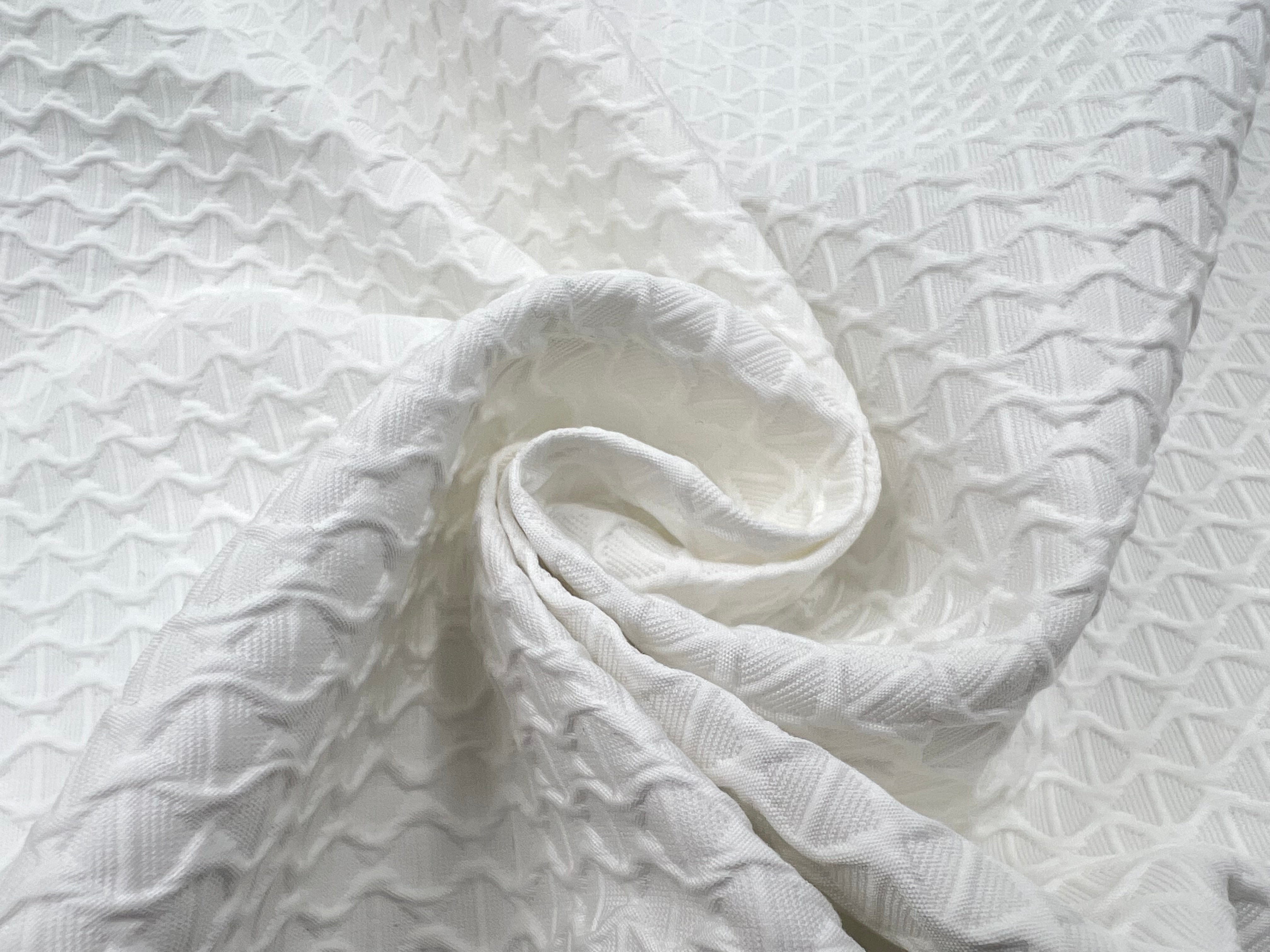 PIQUÉ DE COTON BLANC NEIGE SWEET WAVES - My Little Coupon