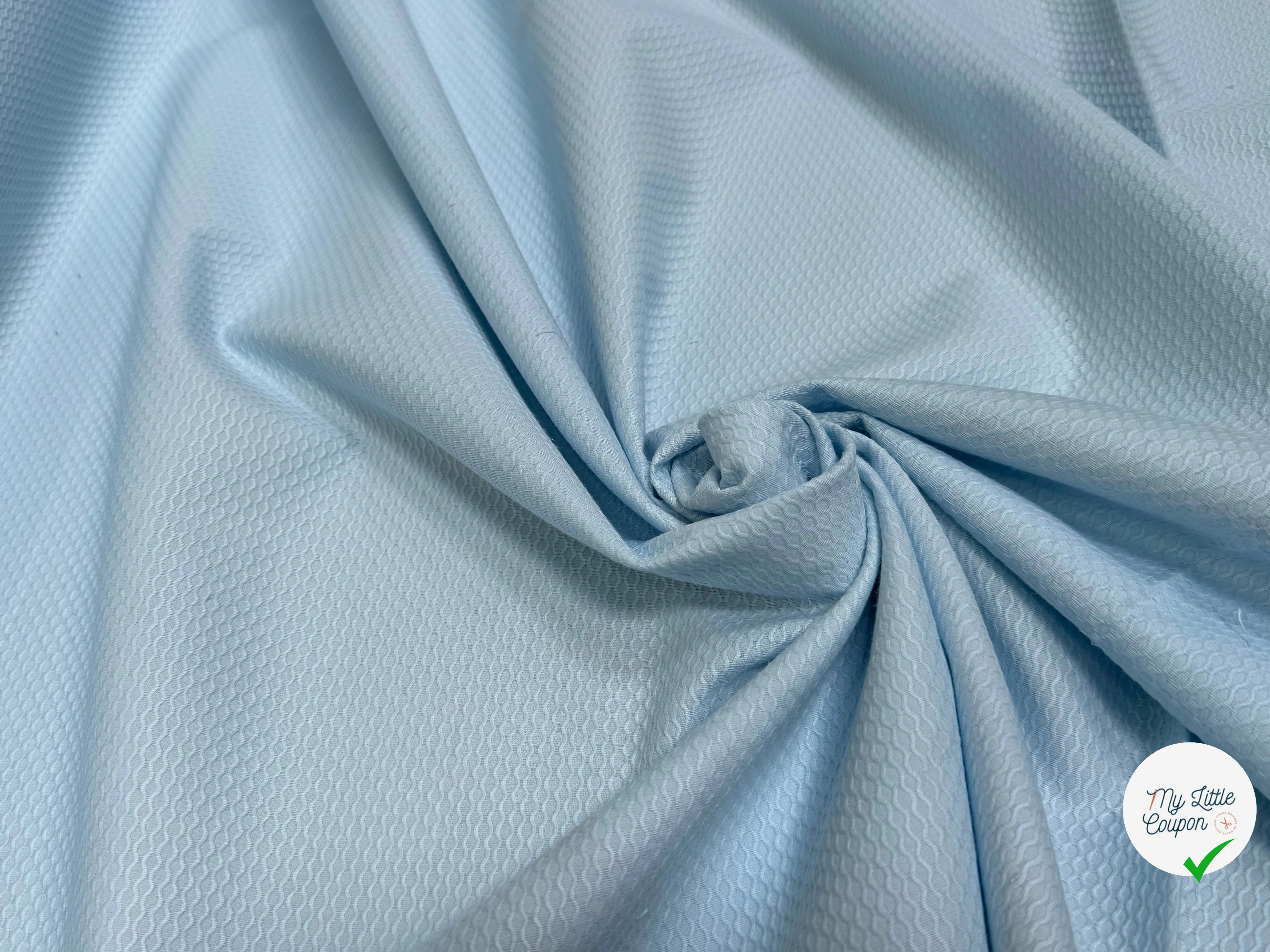 PIQUÉ DE COTON BLEU CIEL - My Little Coupon
