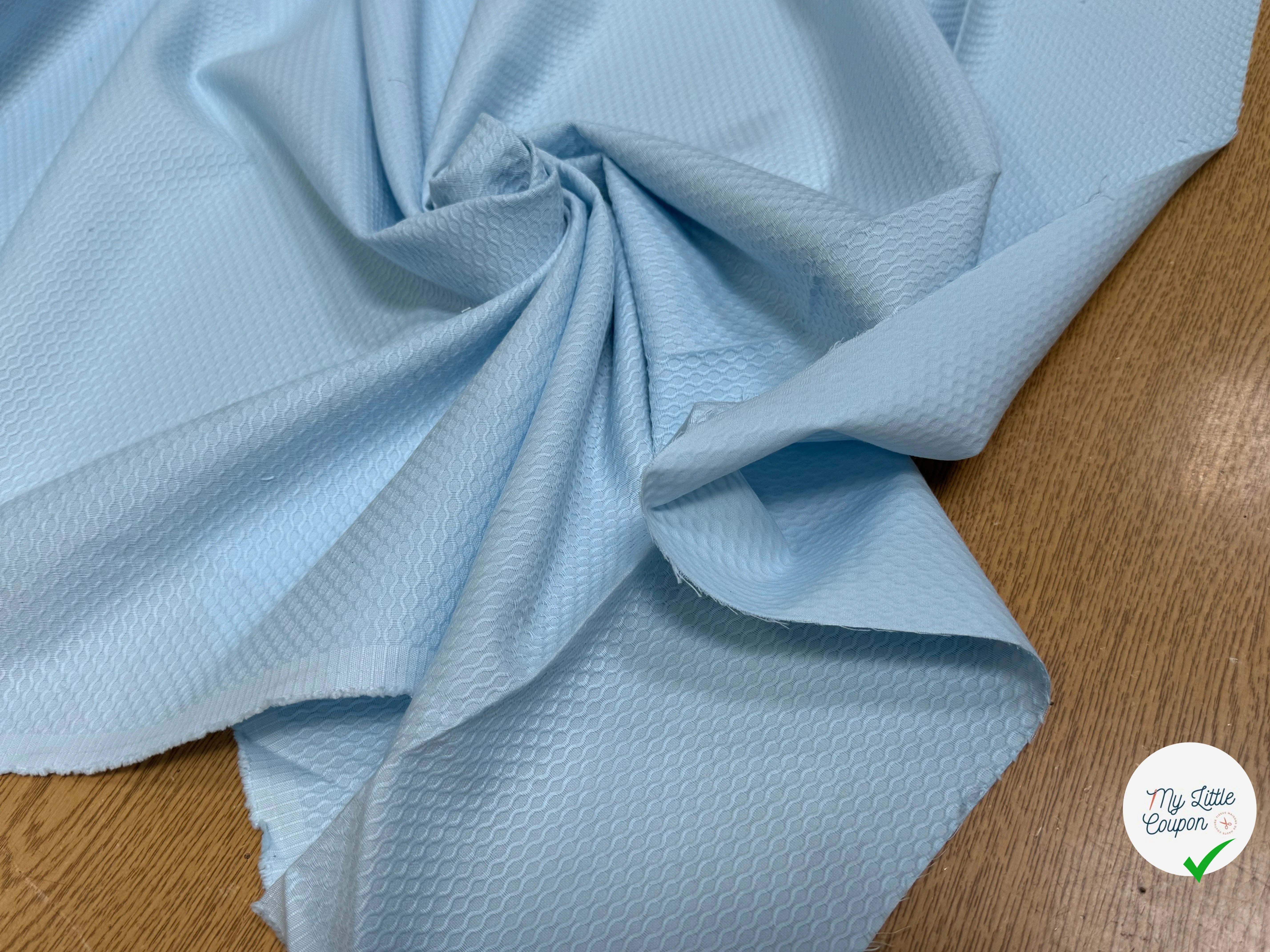 PIQUÉ DE COTON BLEU CIEL - My Little Coupon