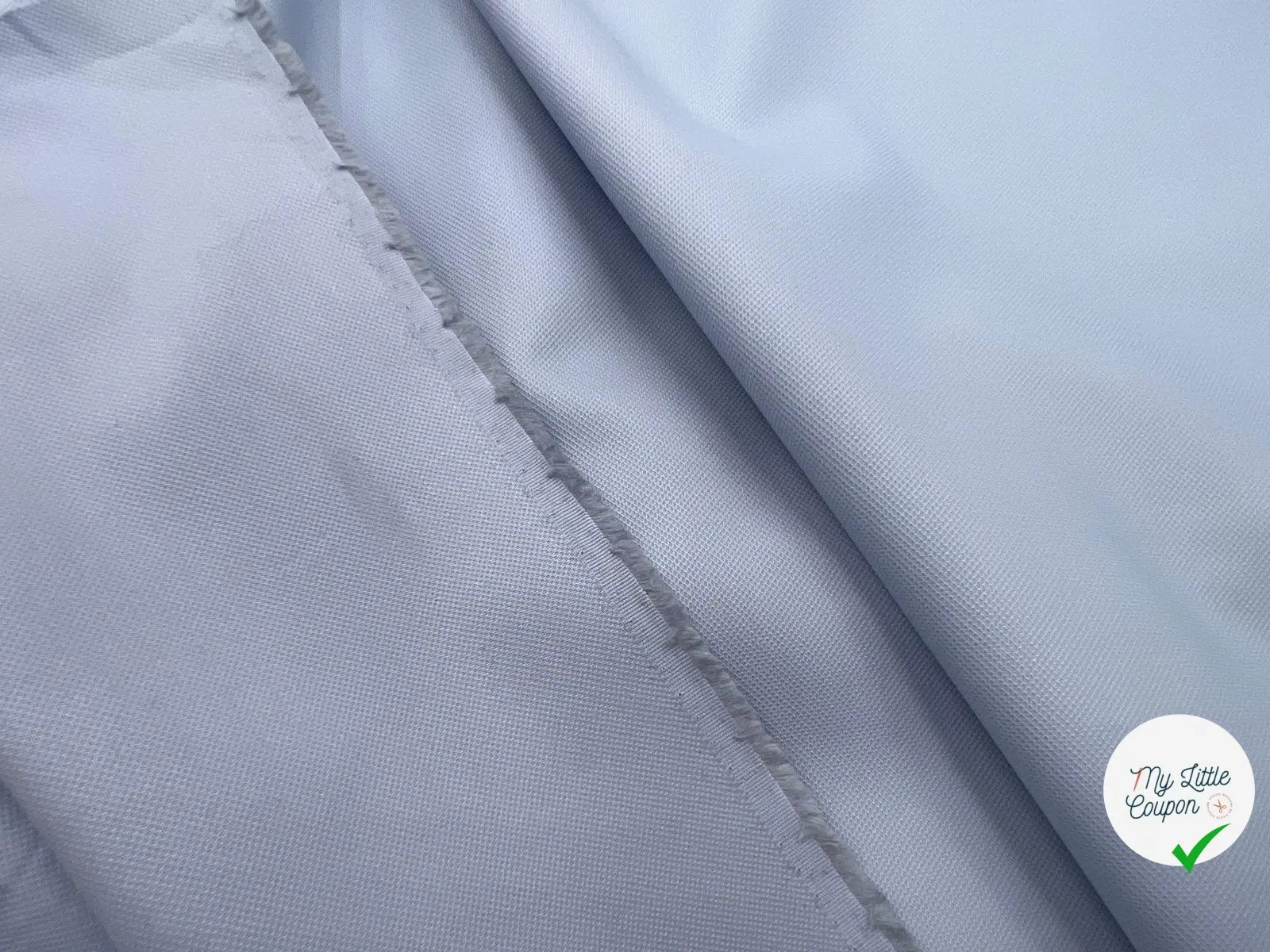 PIQUÉ DE COTON BLEU MICRO LOSANGES - My Little Coupon - tissu - coudre