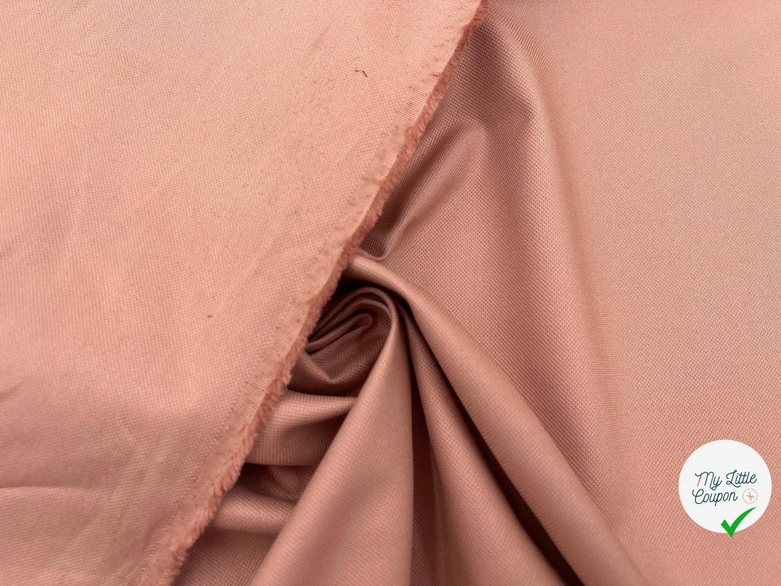 PIQUÉ DE COTON JACQUARD ROSE BLUSH - My Little Coupon - tissu - coudre