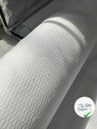 PIQUÉ DE COTON LOSANGES SUISSE BLANC OPTIQUE ST GALLEN - My Little Coupon - tissu - coudre
