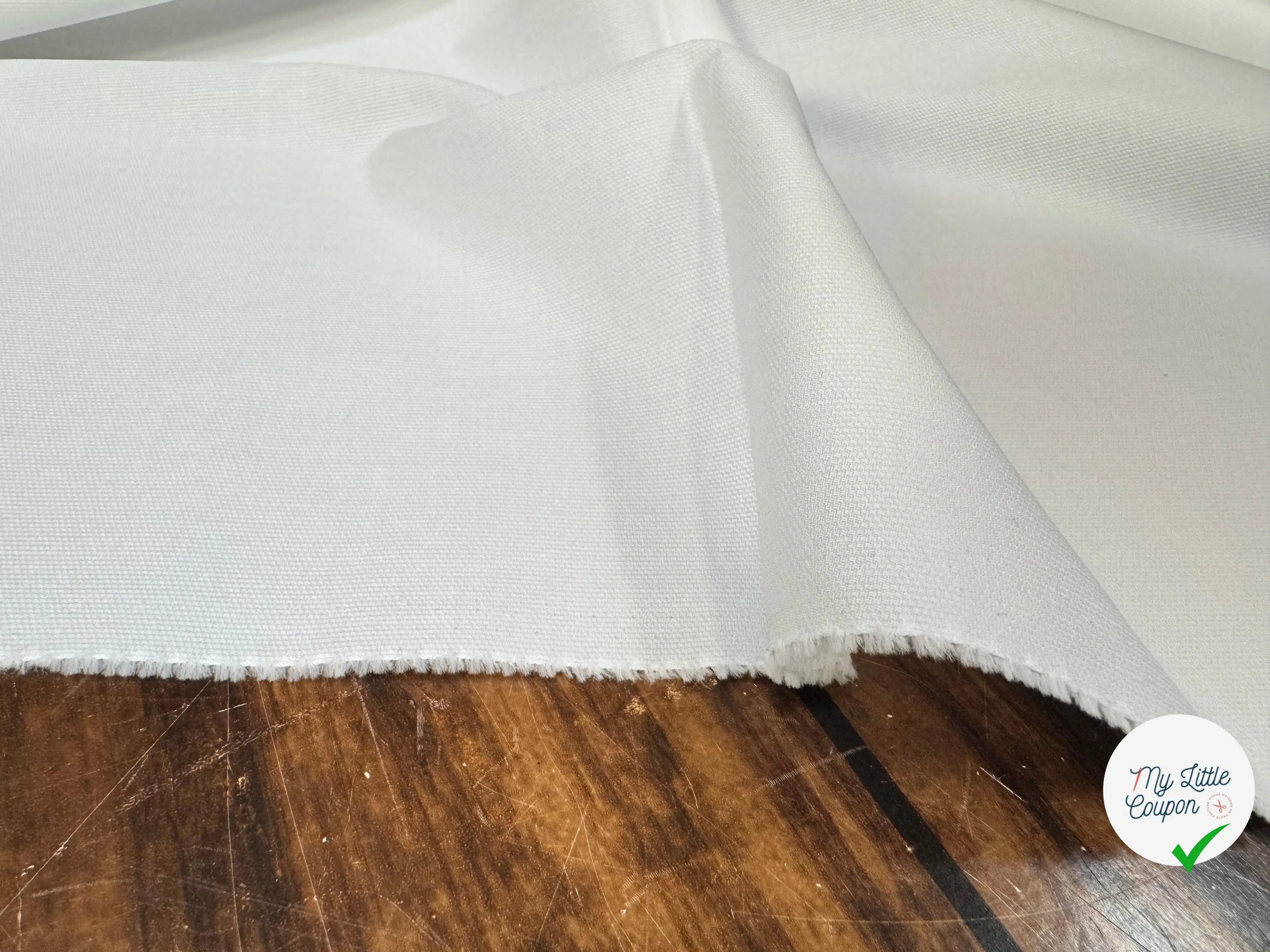 PIQUÉ DE COTON UNI BLANC - My Little Coupon