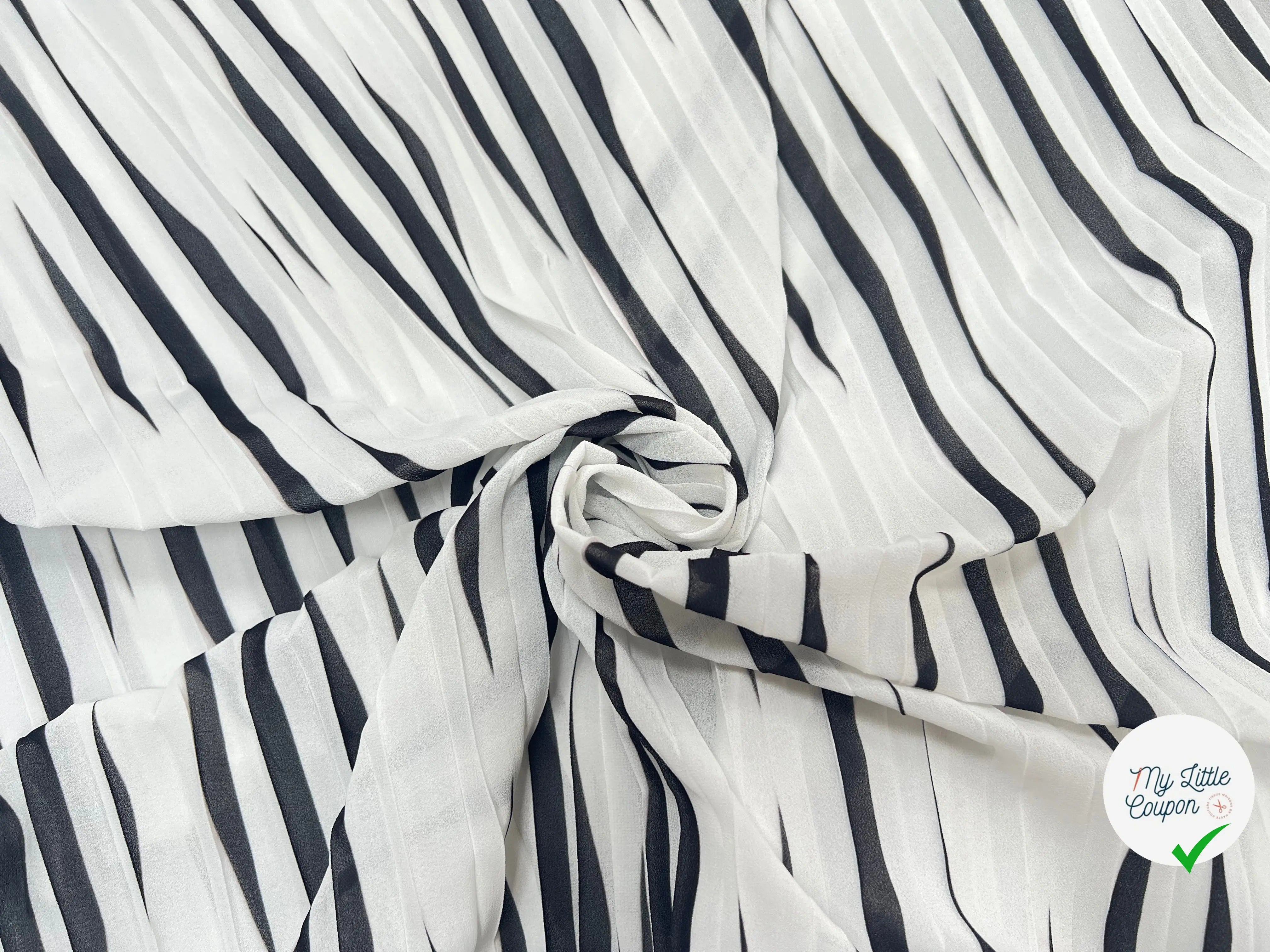 PLISSÉ MOTIF BOWTIE - coupon de tissu de 3 mètres - My Little Coupon - tissu - coudre