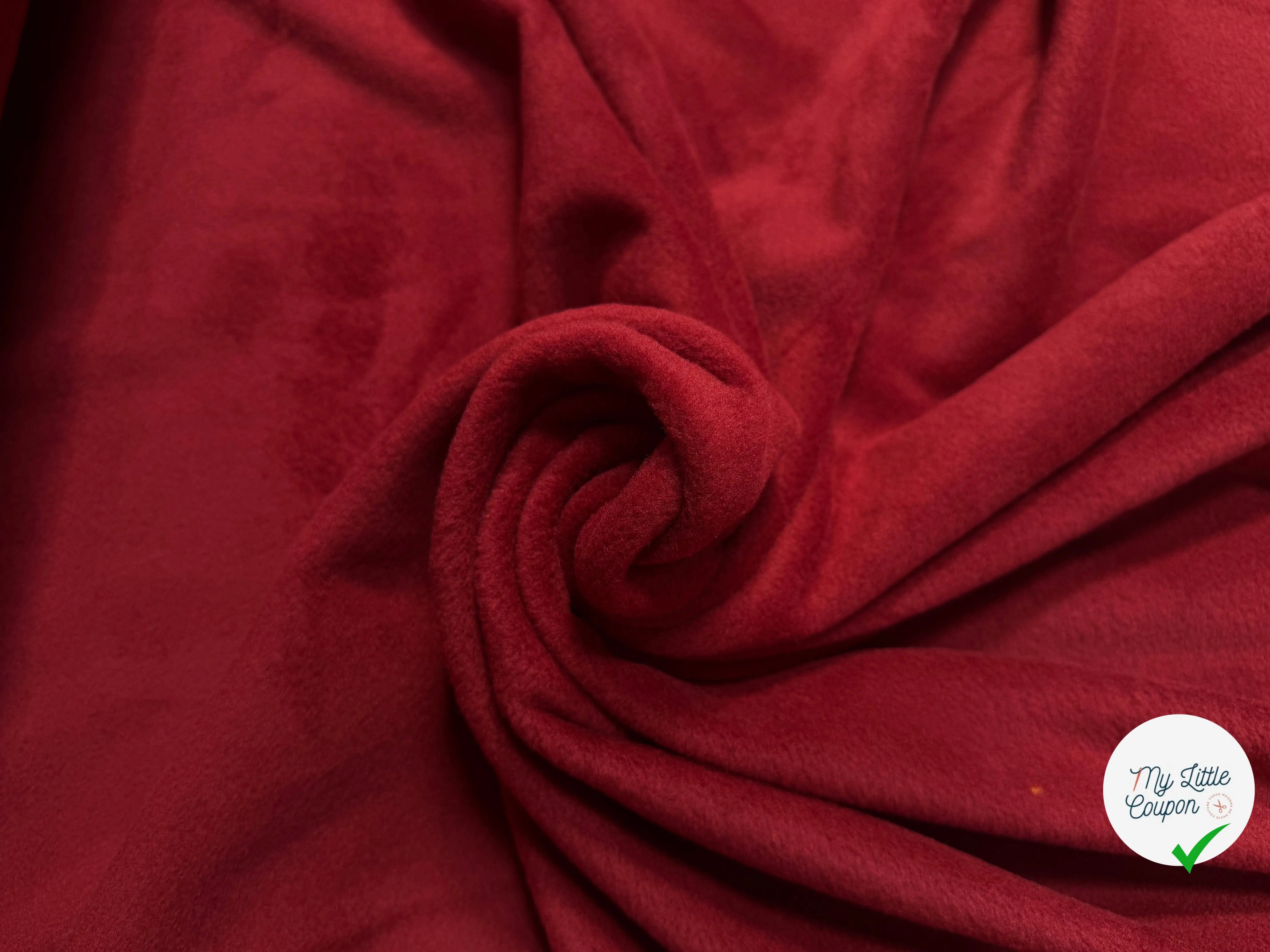 POLAIRE BORDEAUX UNI ÉPAIS DOUBLE FACE - My Little Coupon