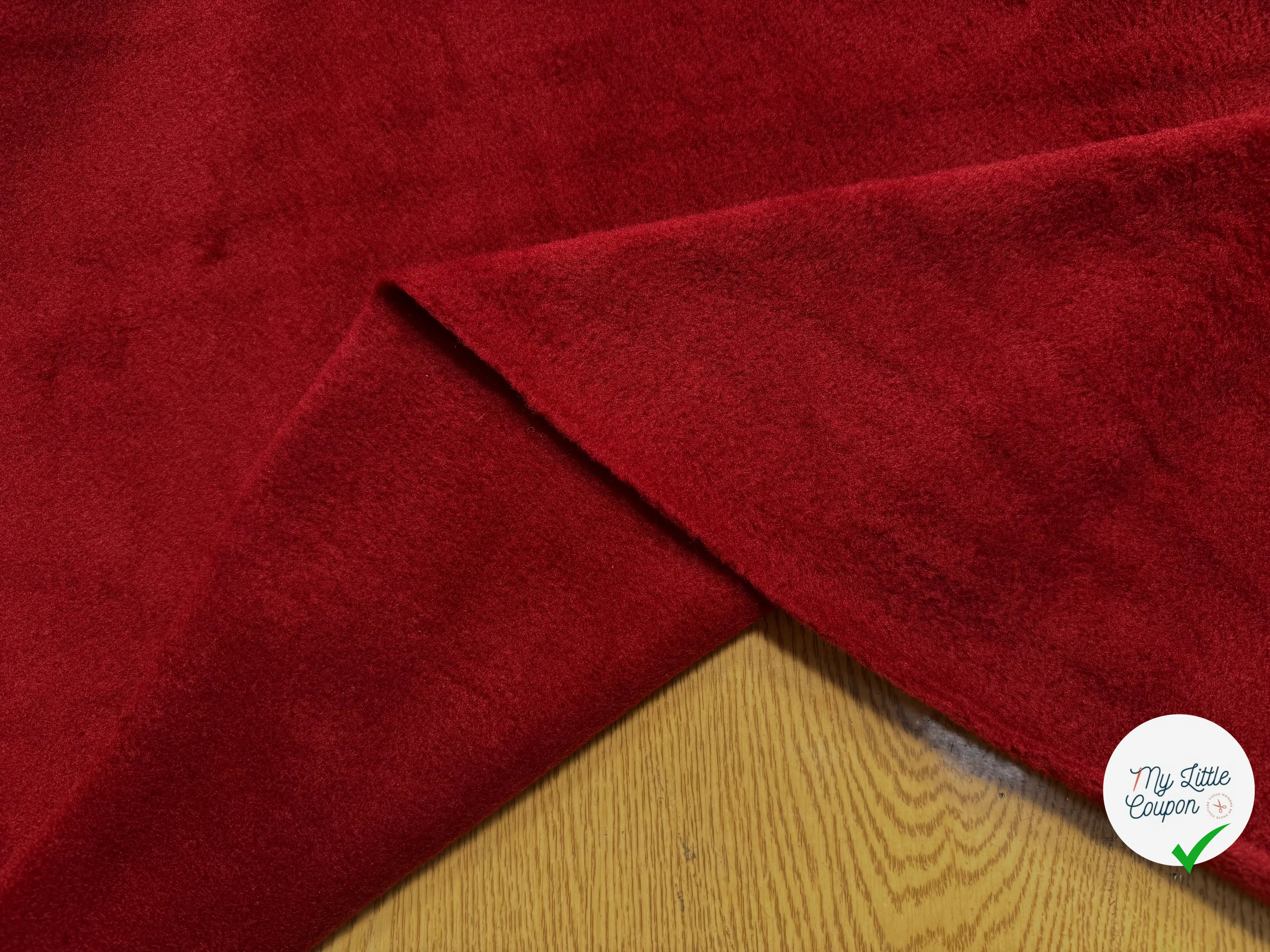 POLAIRE BORDEAUX UNI ÉPAIS DOUBLE FACE - My Little Coupon