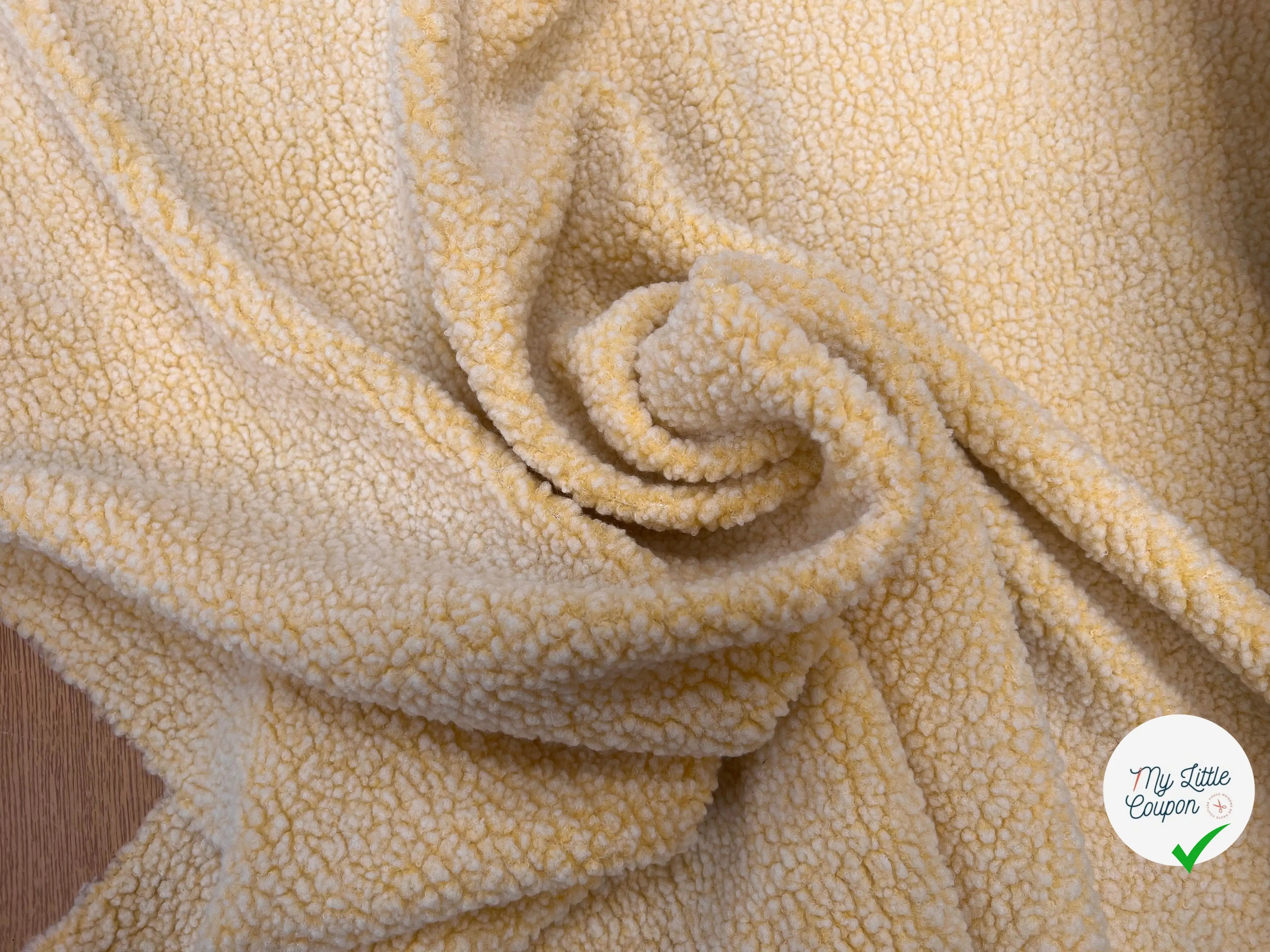 POLAIRE BOUCLETTE  YELLOW/ECRU - My Little Coupon