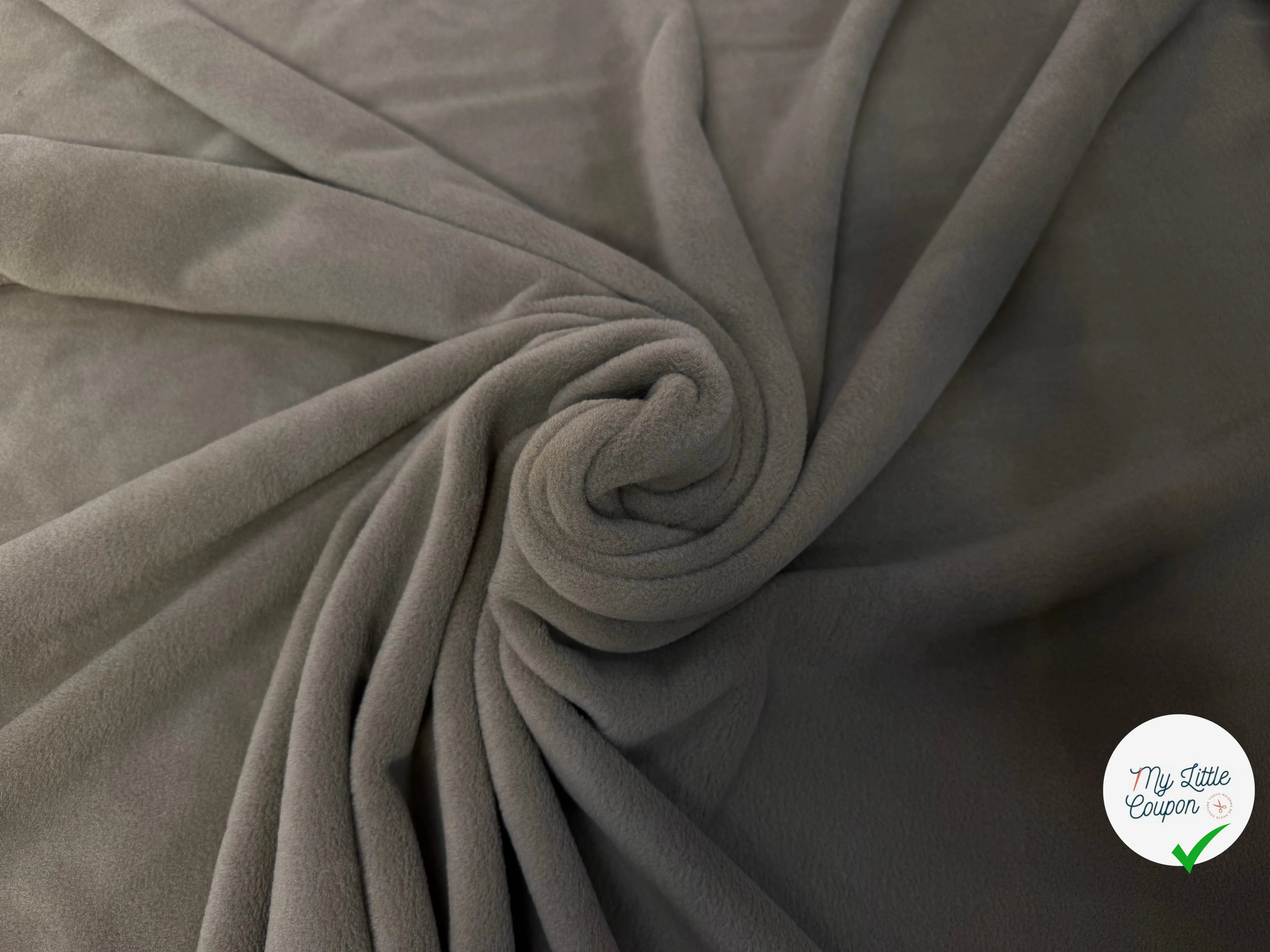 POLAIRE MARRON TAUPE UNI ÉPAIS DOUBLE FACE - My Little Coupon