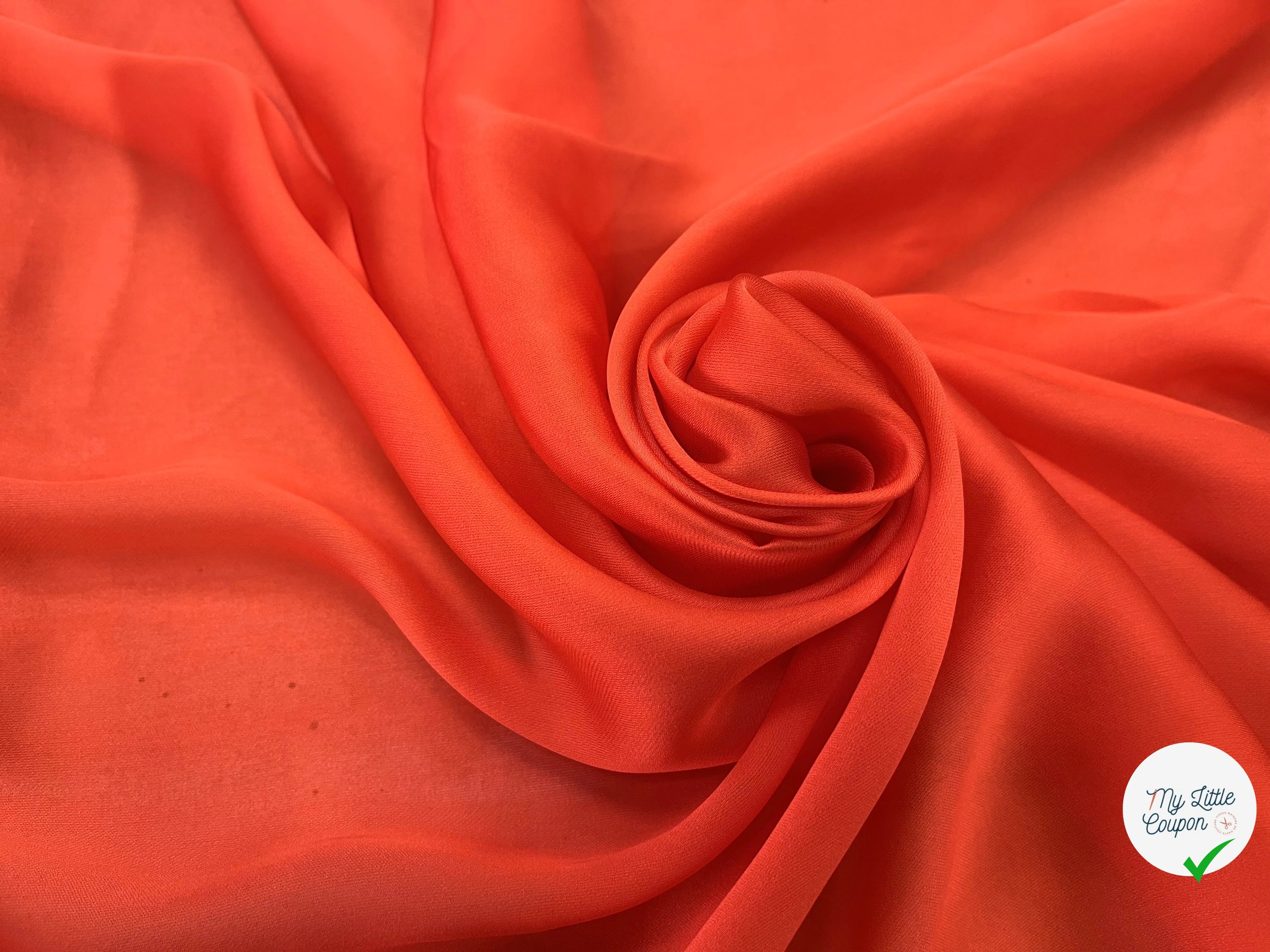 PONGÉ 100% SOIE ORANGE - My Little Coupon