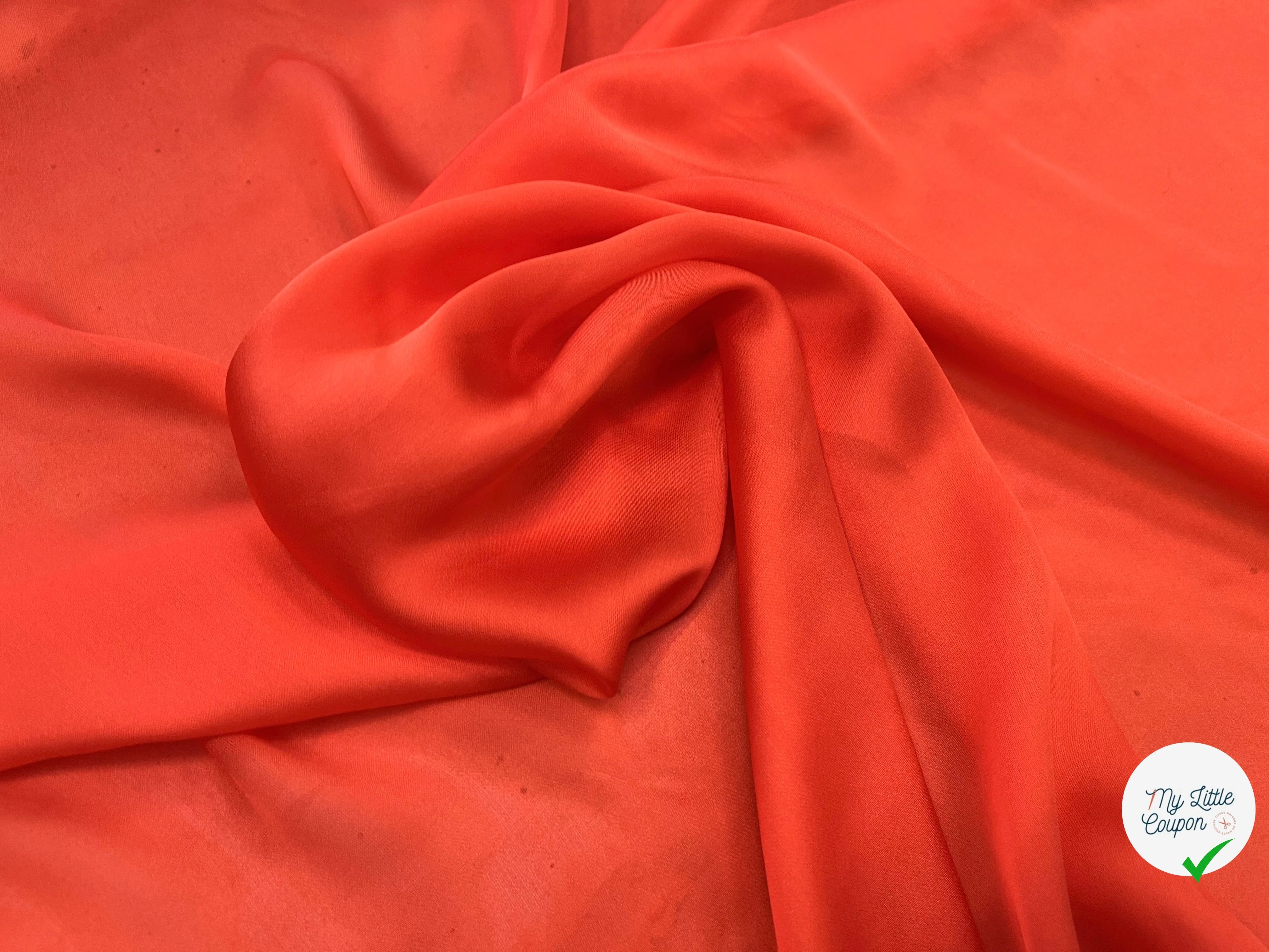 PONGÉ 100% SOIE ORANGE - My Little Coupon